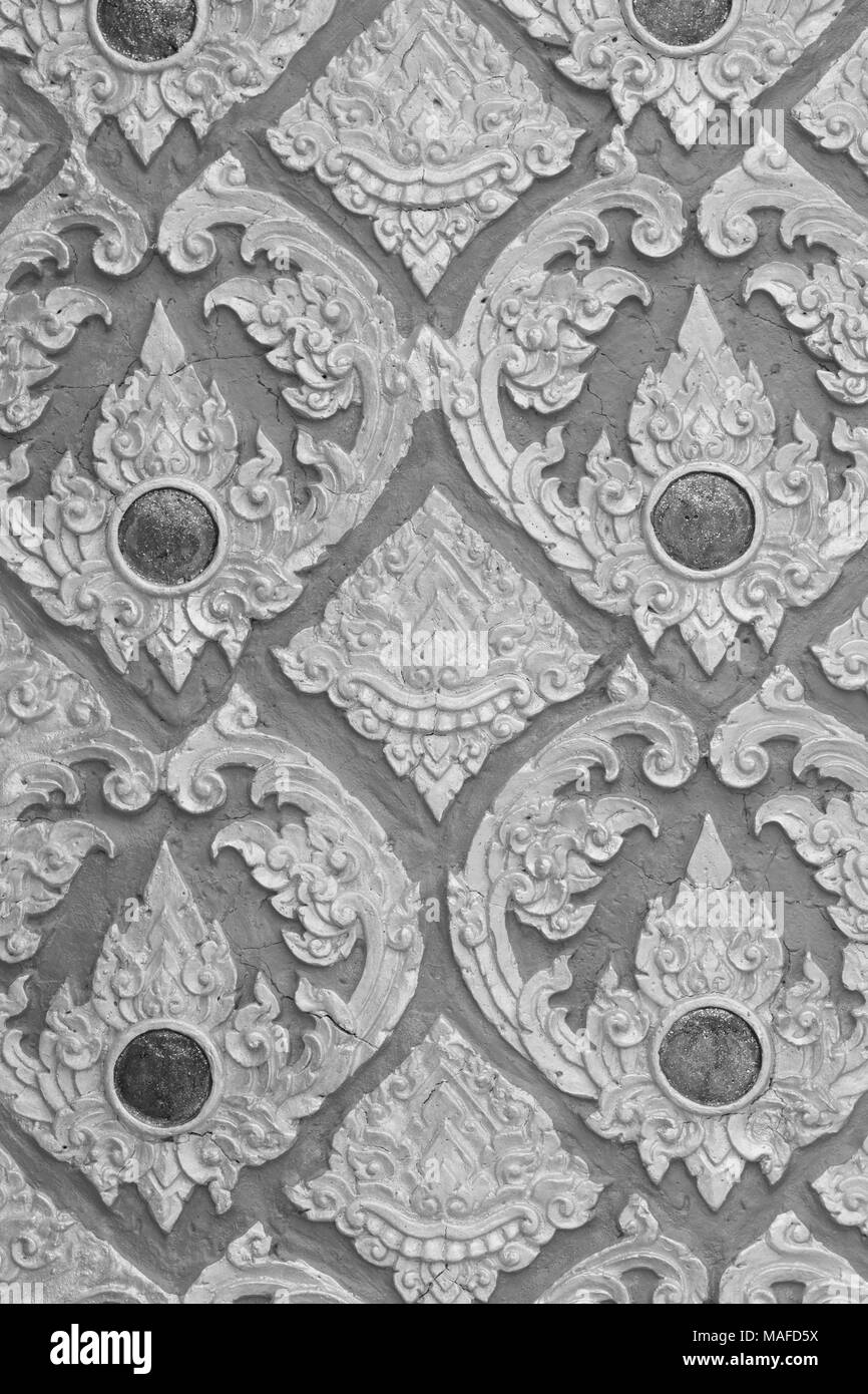 Thailand Streifen auf rote Wand Stockfoto