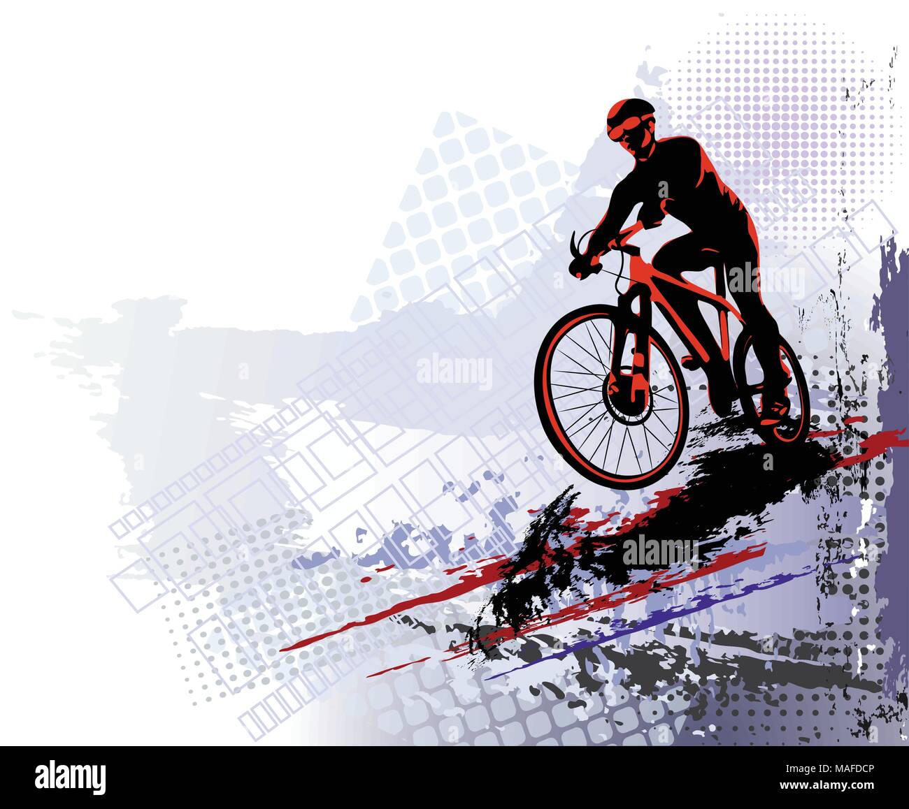 Radfahren Mann. Extreme Sports Vector Illustration. Stock Vektor