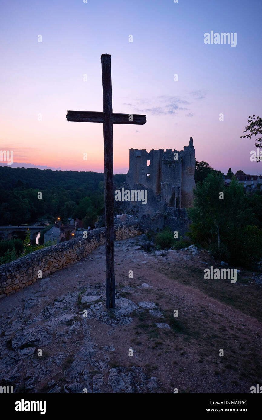 Angles-sur-l'Anglin ist eine französische Gemeinde im Département Vienne in der Nouvelle-Aquitaine Region im Westen Frankreichs. Stockfoto