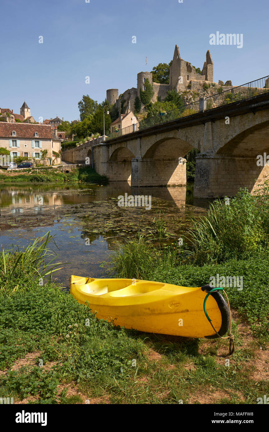 Angles-sur-l'Anglin ist eine französische Gemeinde im Département Vienne in der Nouvelle-Aquitaine Region im Westen Frankreichs. Stockfoto