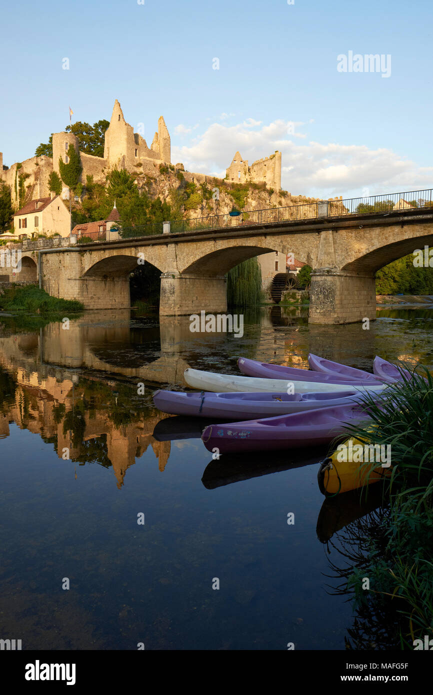 Angles-sur-l'Anglin ist eine französische Gemeinde im Département Vienne in der Nouvelle-Aquitaine Region im Westen Frankreichs. Stockfoto