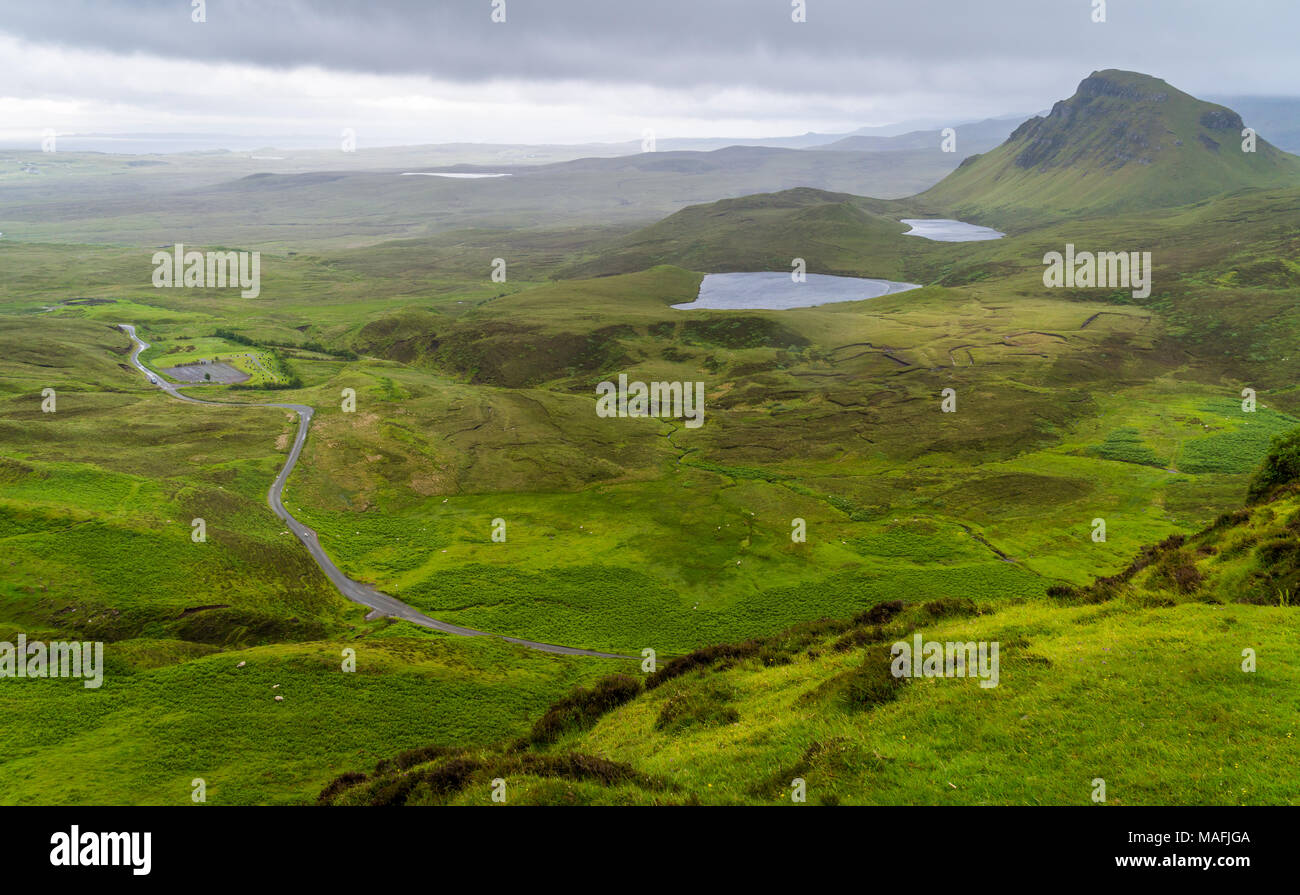 Malerische Anblick des Quiraing, Isle of Skye, Schottland. Stockfoto