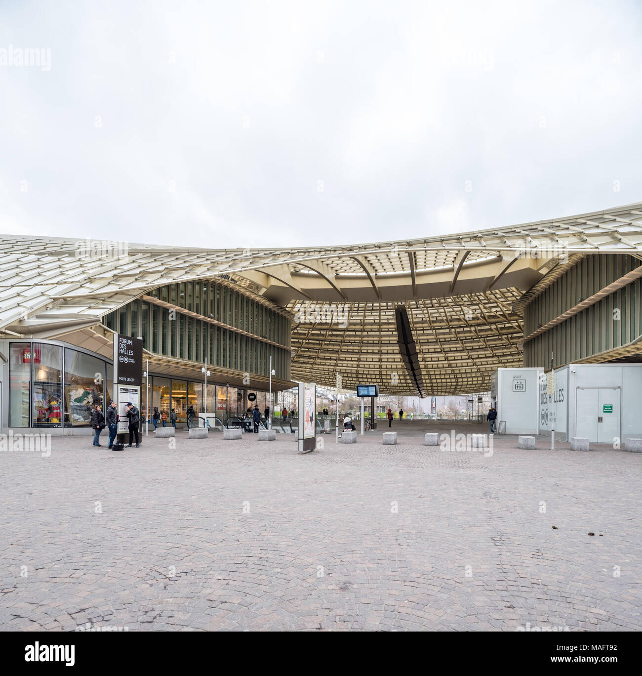 Frankreich, Paris - 1. April 2018: Forum des Halles Stockfoto