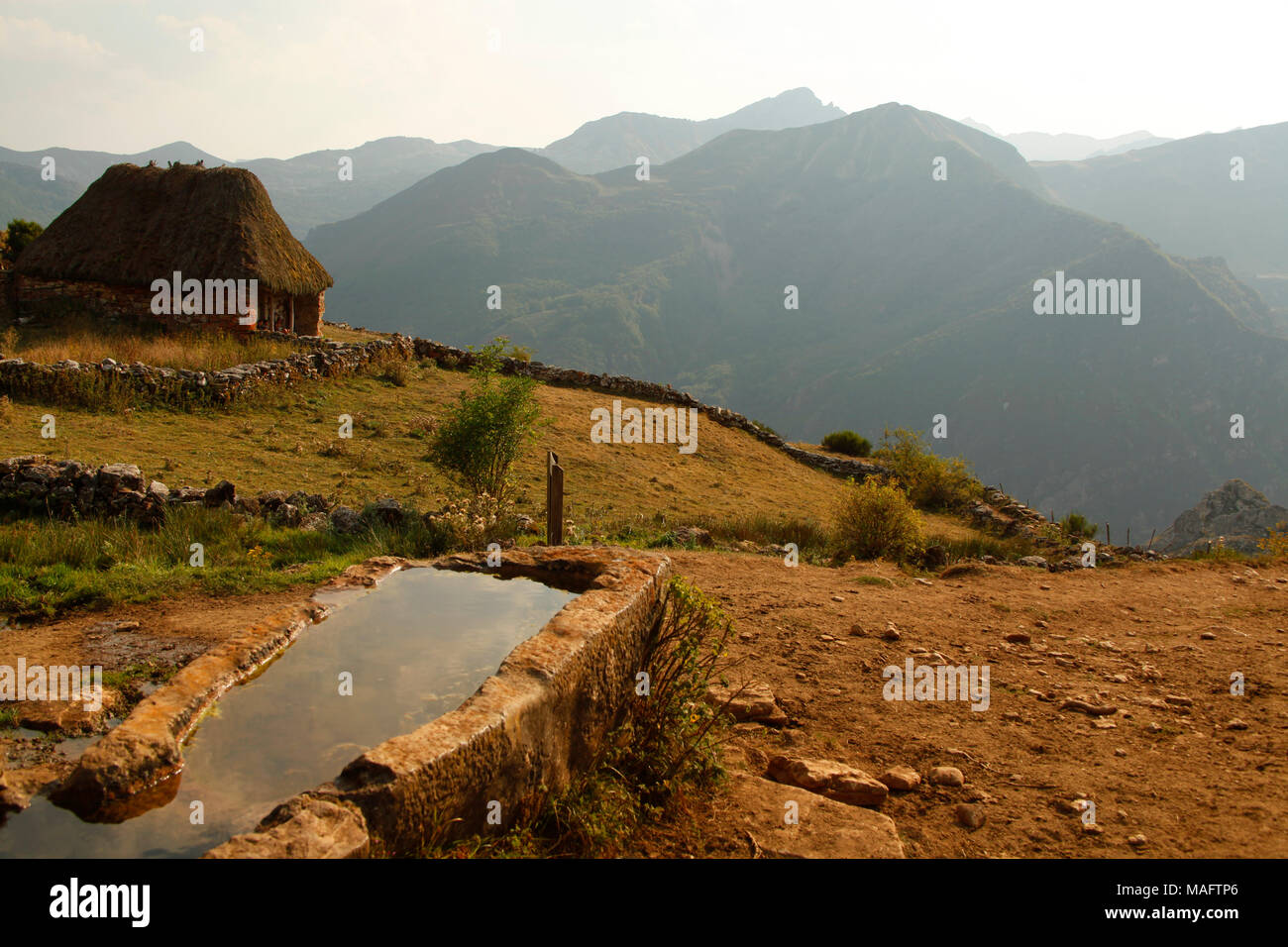 OKD HÄUSER IN ASTURIEN SPANIEN Stockfoto