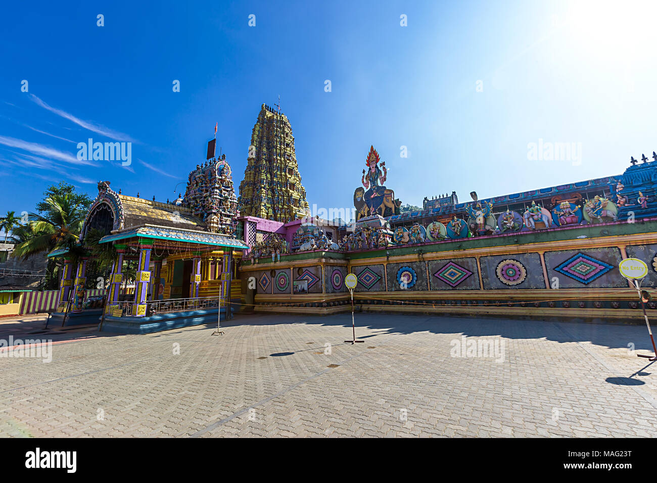 Pathirakali Amman Tempel, Pathrakali Ambal Kovil oder der Kali Kovil Trincomalee ist ein hinduistischer Tempel für die Göttin Bhadrakali, eine Form des Go Stockfoto