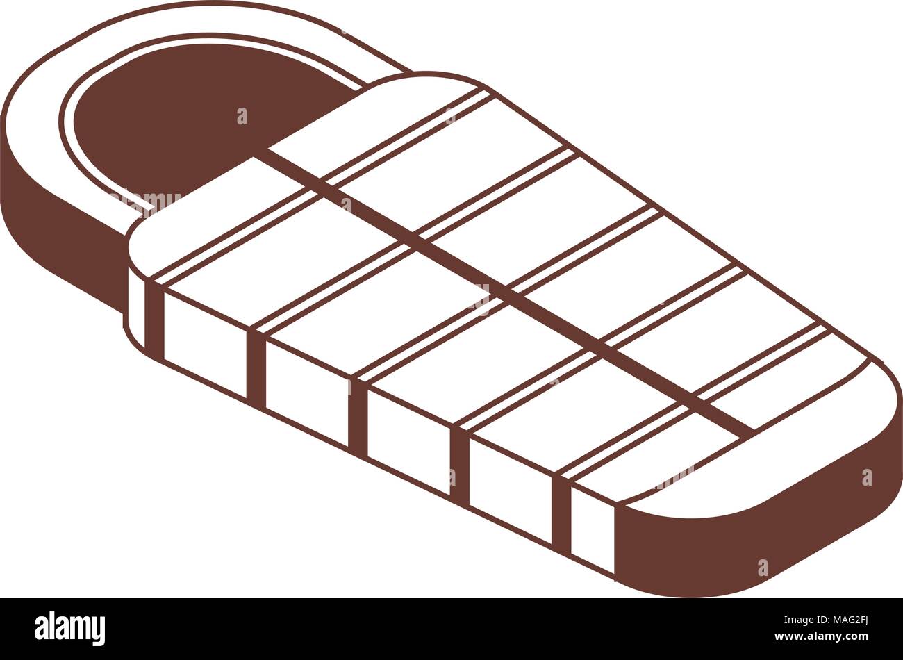 Isometrische Schlafsack Symbol Stock Vektor