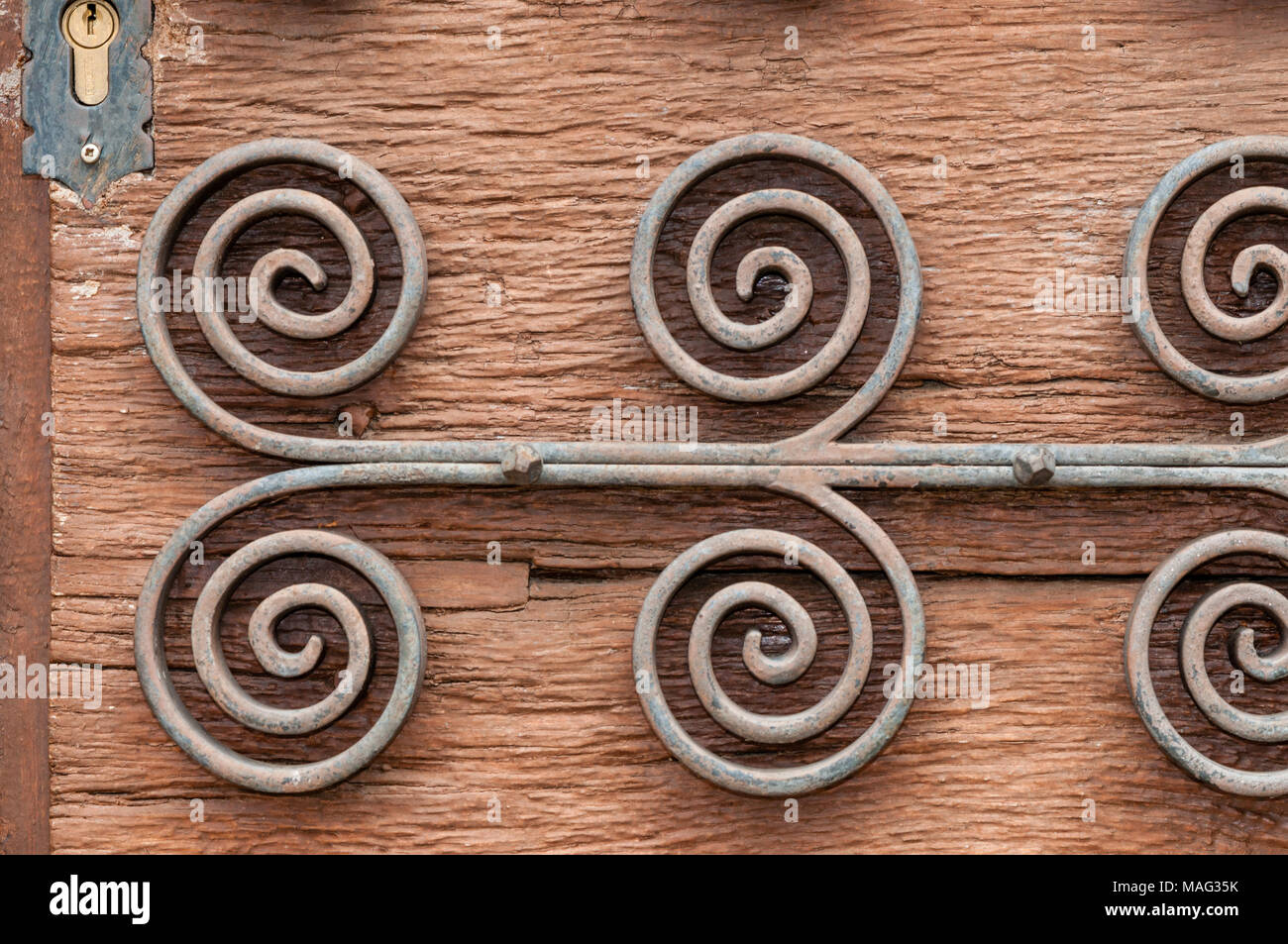 Gusseisen Tür Ornamente Stockfotografie - Alamy