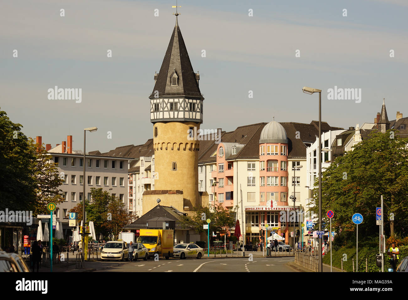 Bockenheimer Warte, Bockenheim, Frankfurt, Deutschland, Stockfoto