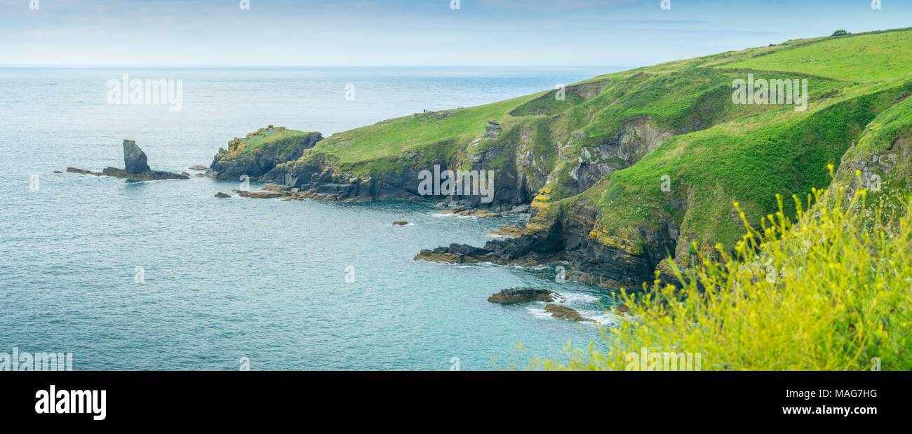 Ein Blick auf Lizard Point, eine Halbinsel, ist der südlichste Punkt der Britischen Inseln Stockfoto