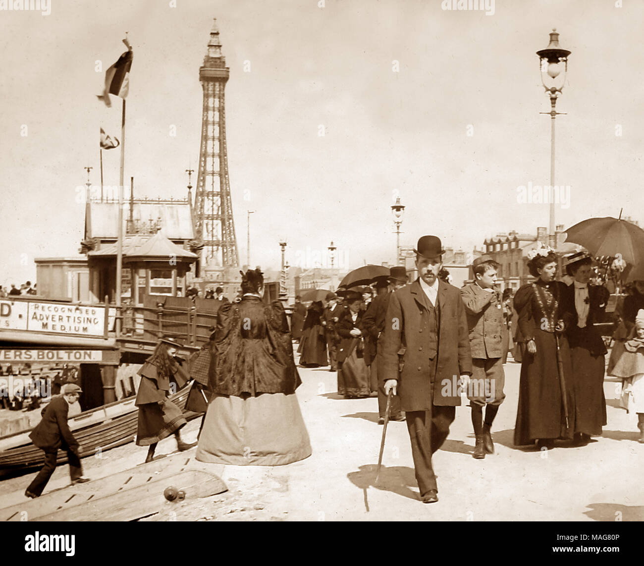 Blackpool Promenade, Viktorianischen Periode Stockfoto