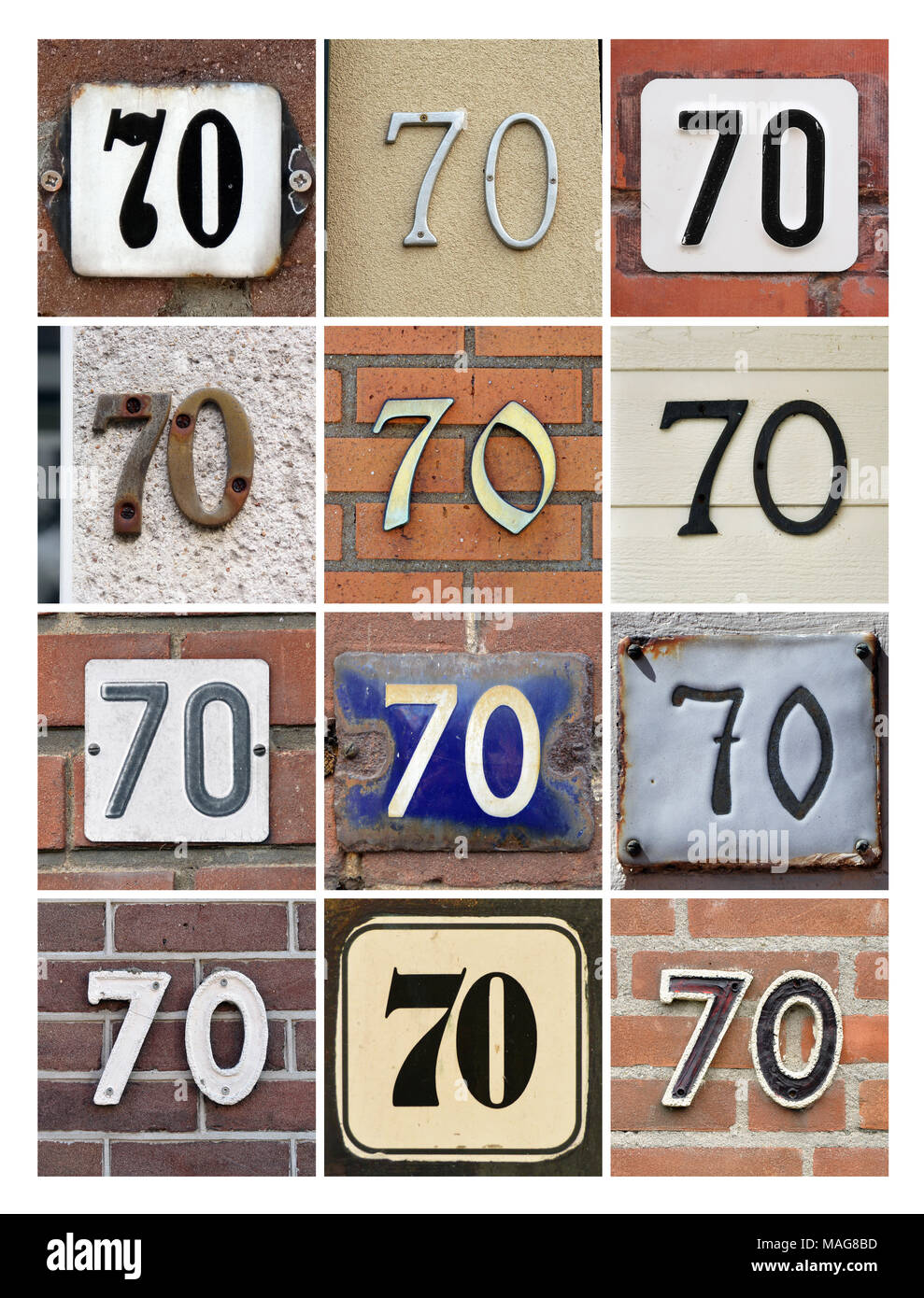 Haus Nummer 70 Stockfoto