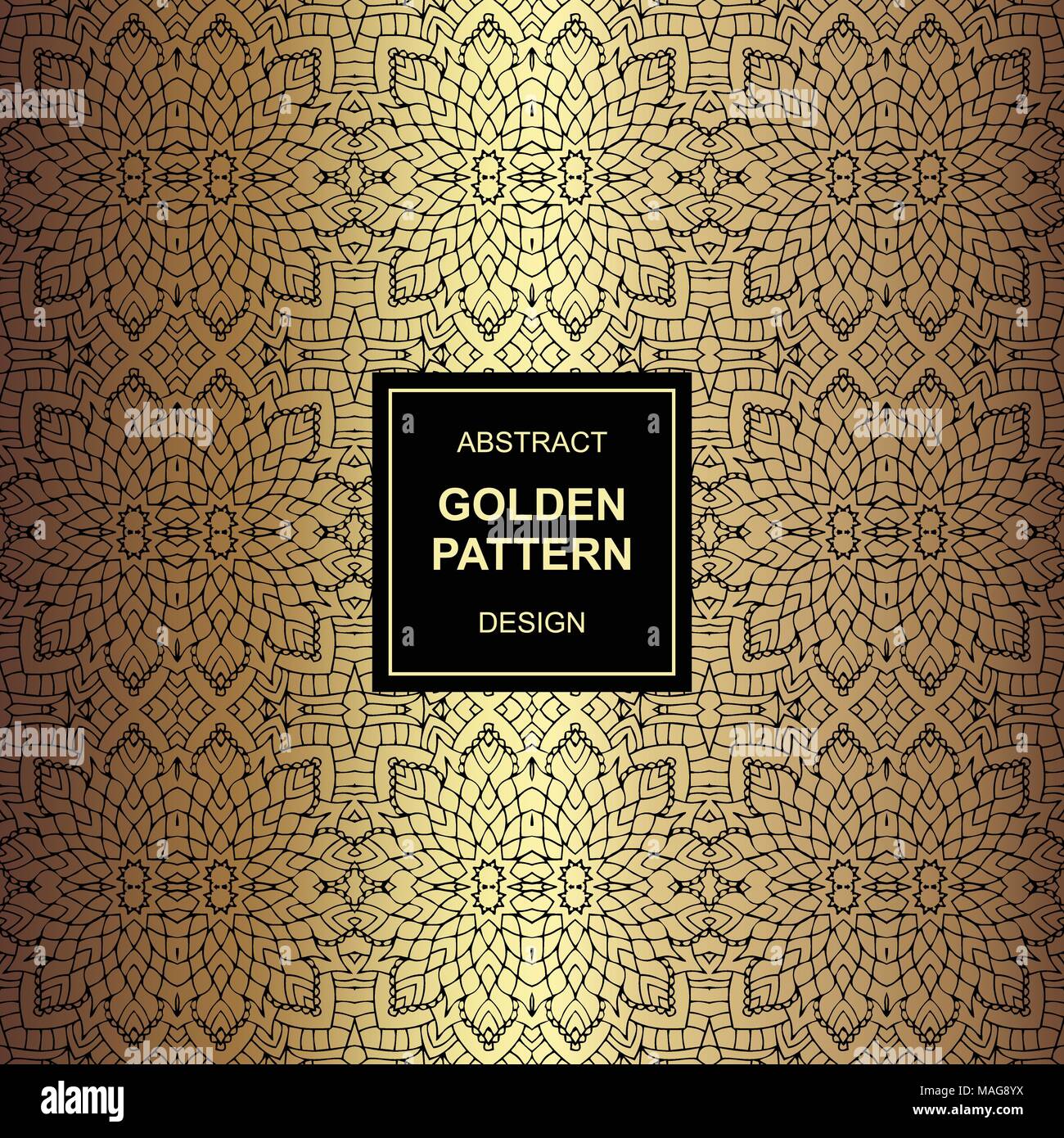 Abstrakte golden pattern Design auf Maya Stil Kunstwerke mit verschiedenen Hintergründen in vektorbasierte Stock Vektor