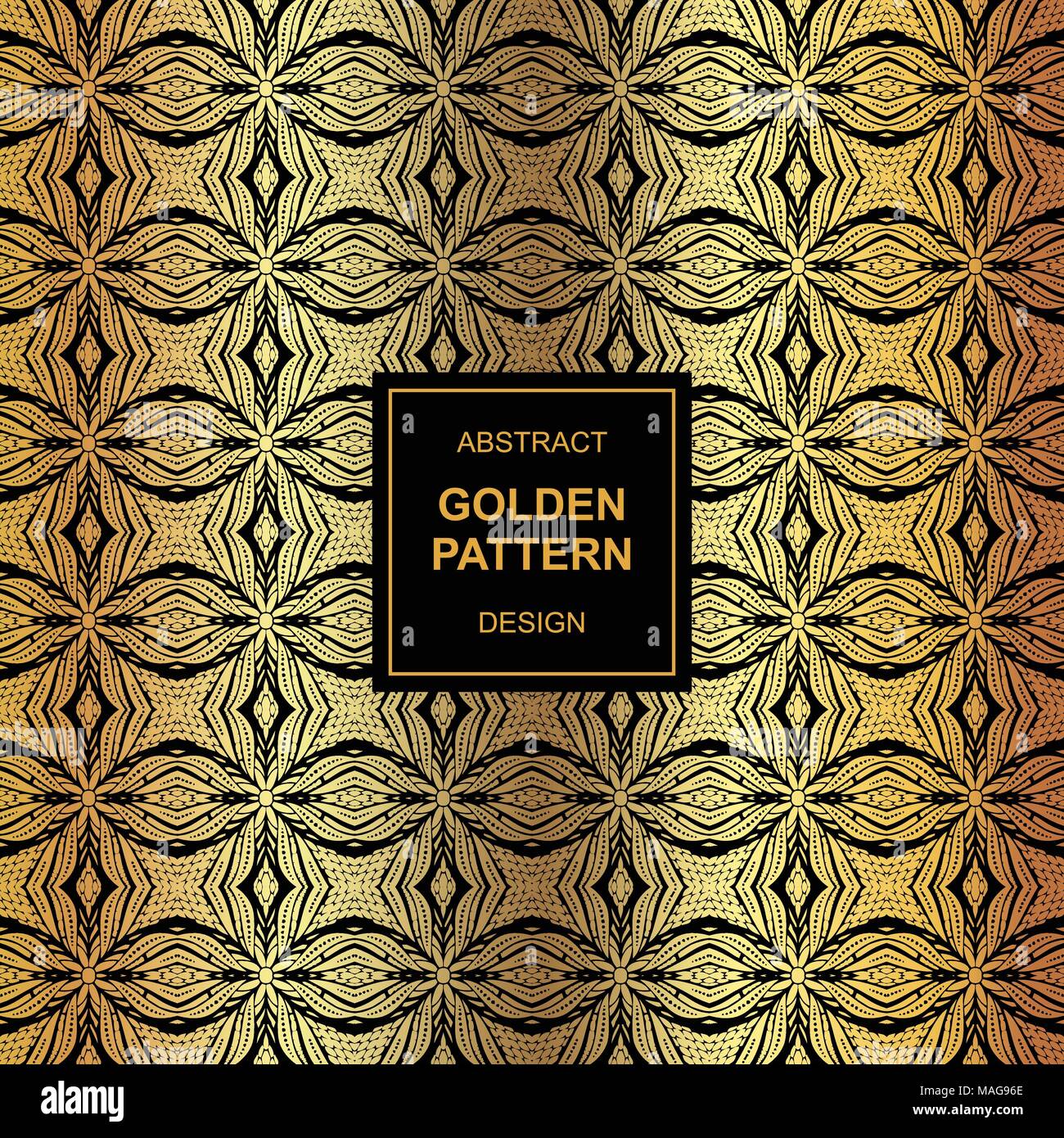 Abstrakte golden pattern Design auf Maya Stil Kunstwerke mit verschiedenen Hintergründen in vektorbasierte Stock Vektor
