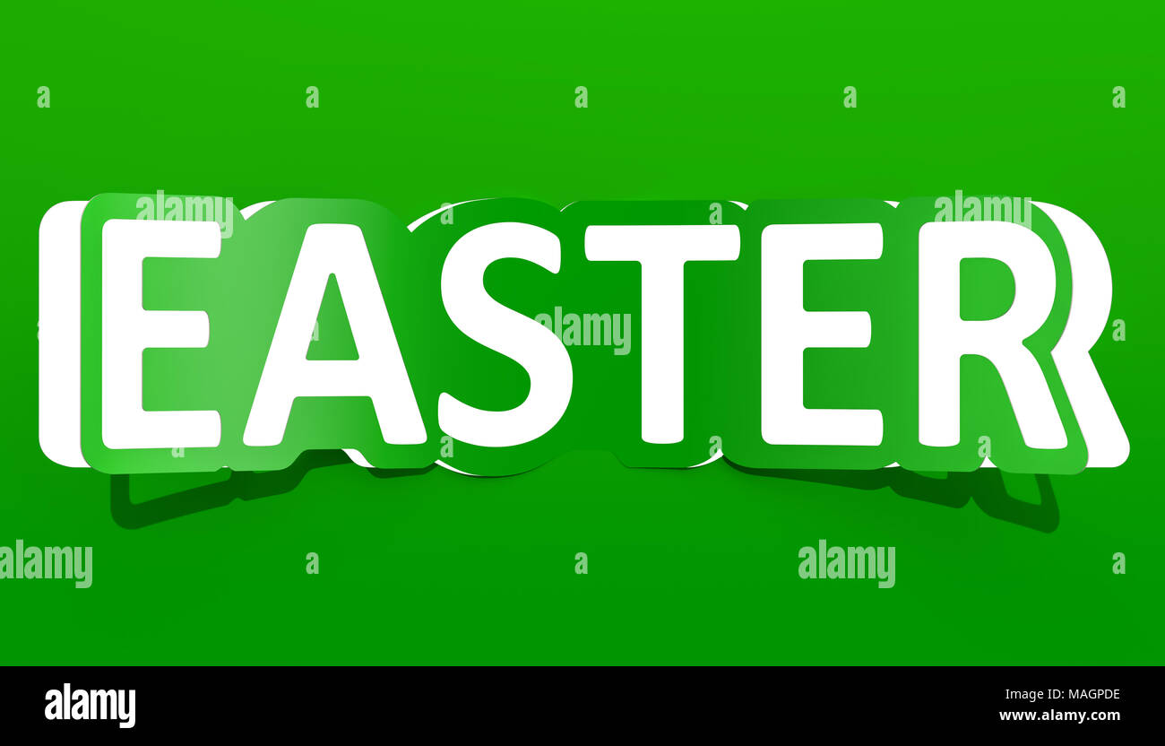 Ostern Konzept, farbigen Hintergrund. 3D-Rendering Stockfoto