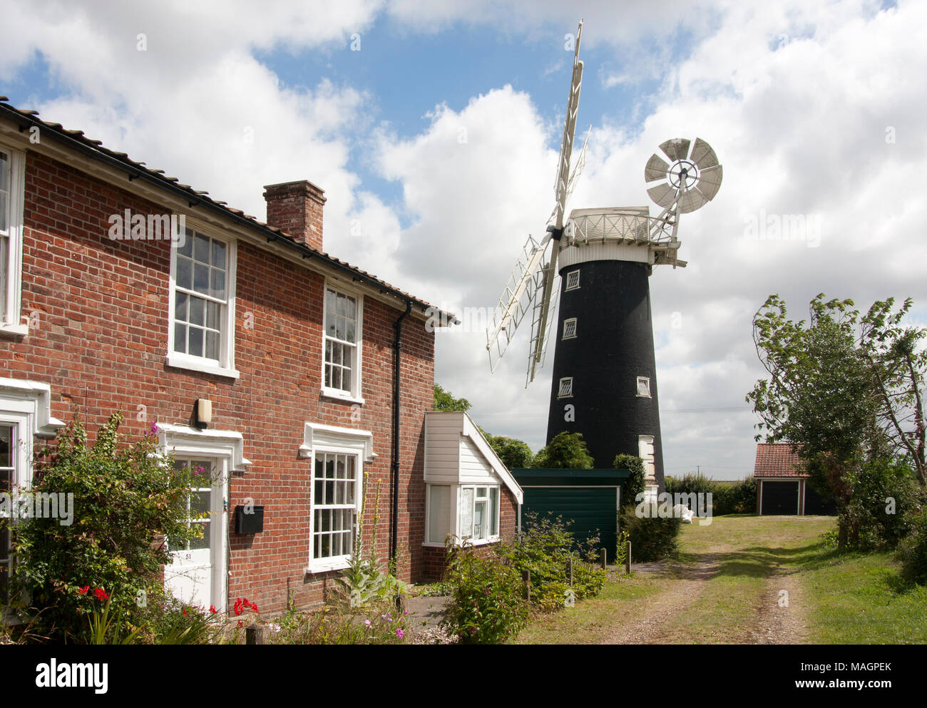 High Street Mühle, Wicklewood, Wymondham. Norfolk, East Anglia Stockfoto