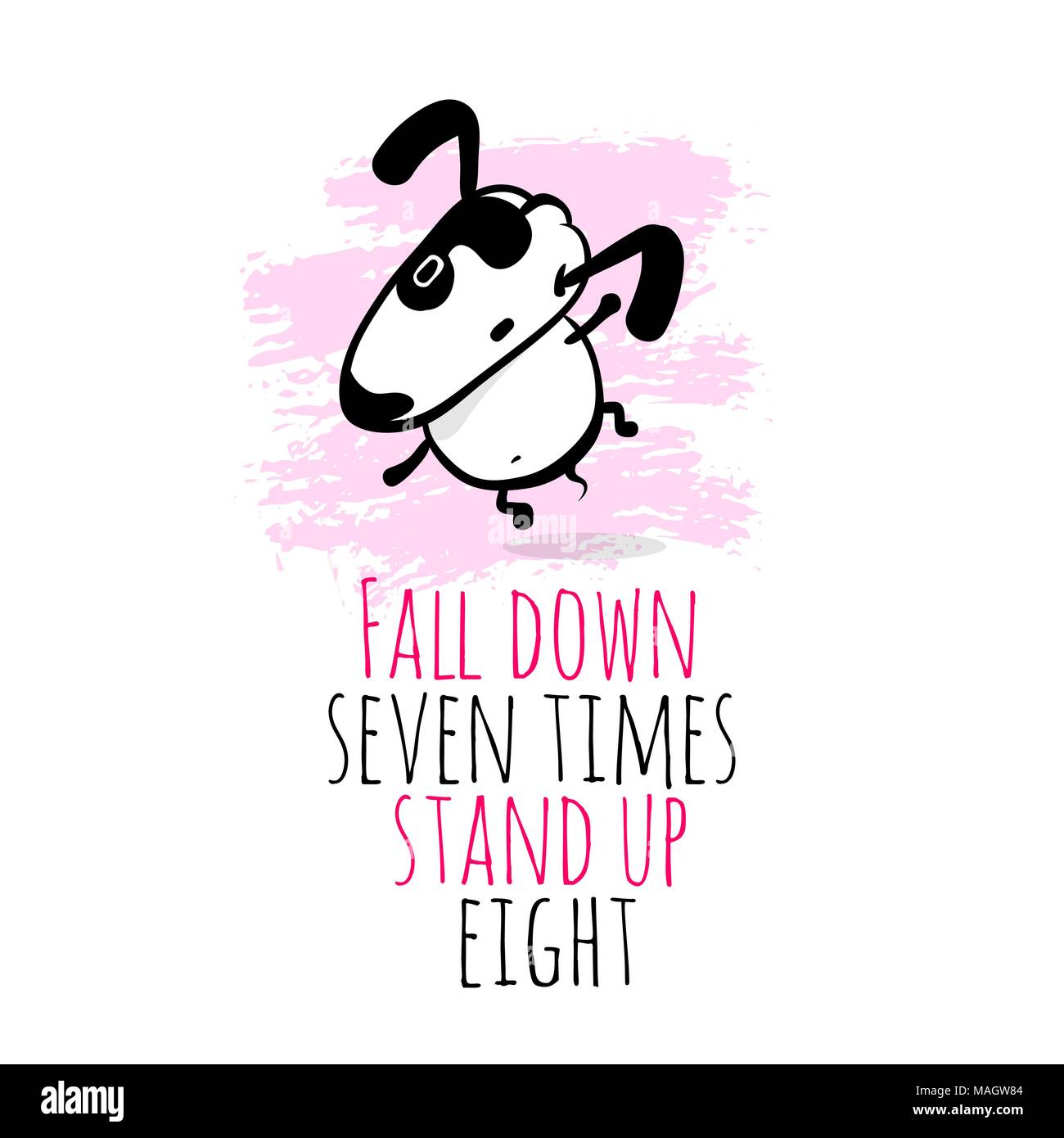 Cartoon somple hund welpe Ketch Stock Vektor