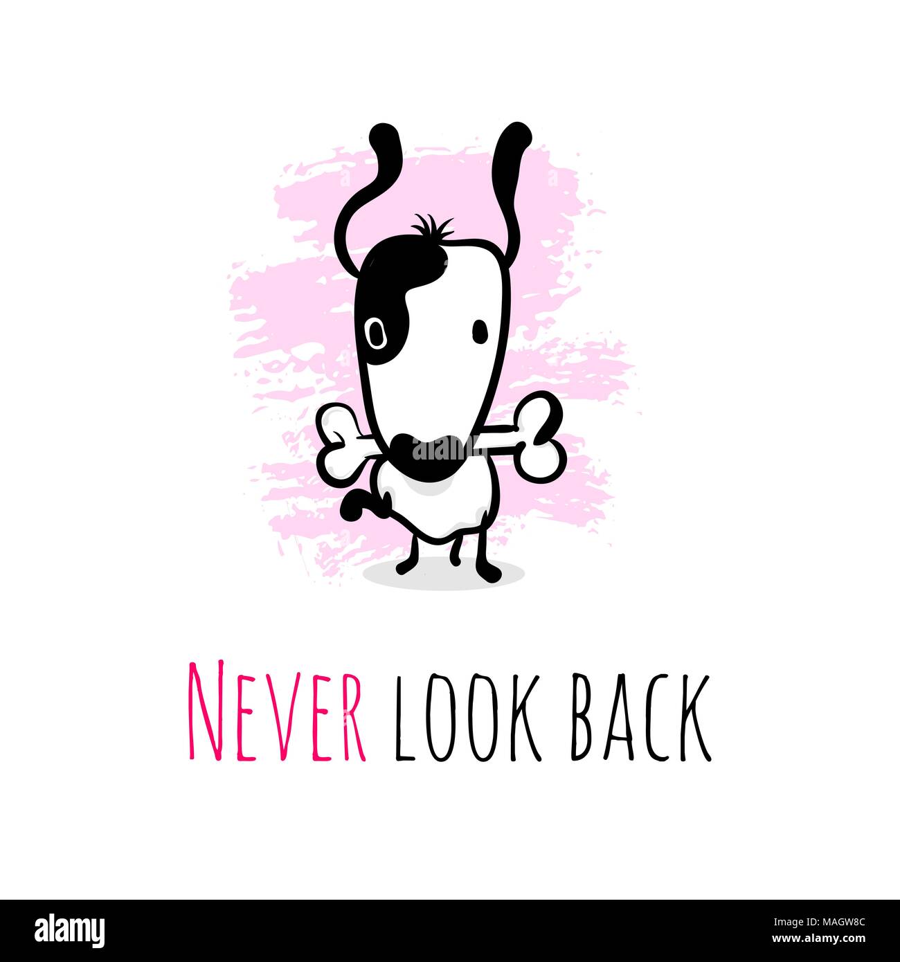 Cartoon somple hund welpe Ketch Stock Vektor