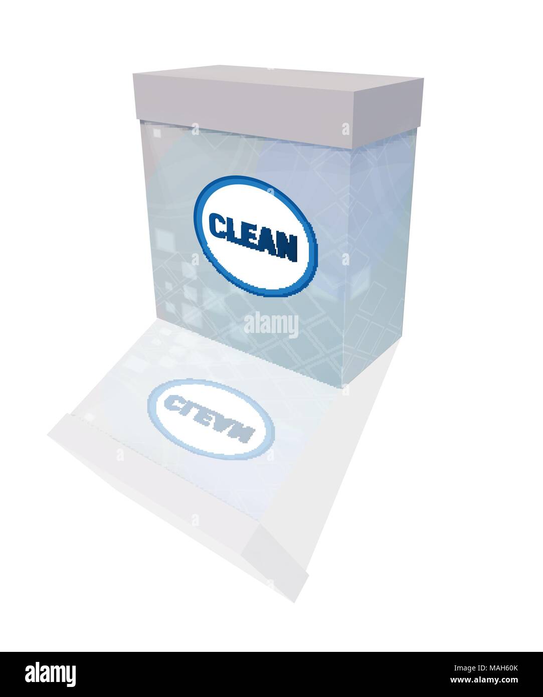 Die Verpackung von Waschpulver. Stock Vektor