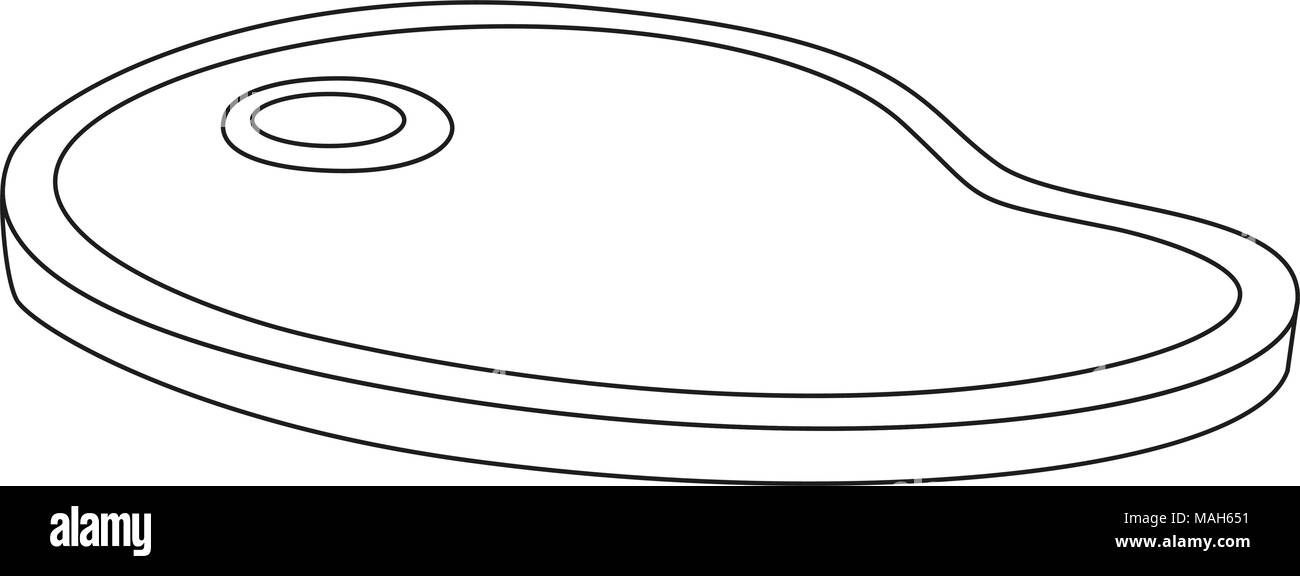 Line Art Schwarz und Weiß bbq Steak. Kochen Vector Illustration für Geschenkkarte Zertifikat Banner, Aufkleber, Abzeichen, Zeichen, Stempel, Logo, Beschriftung, Icon, poste Stock Vektor