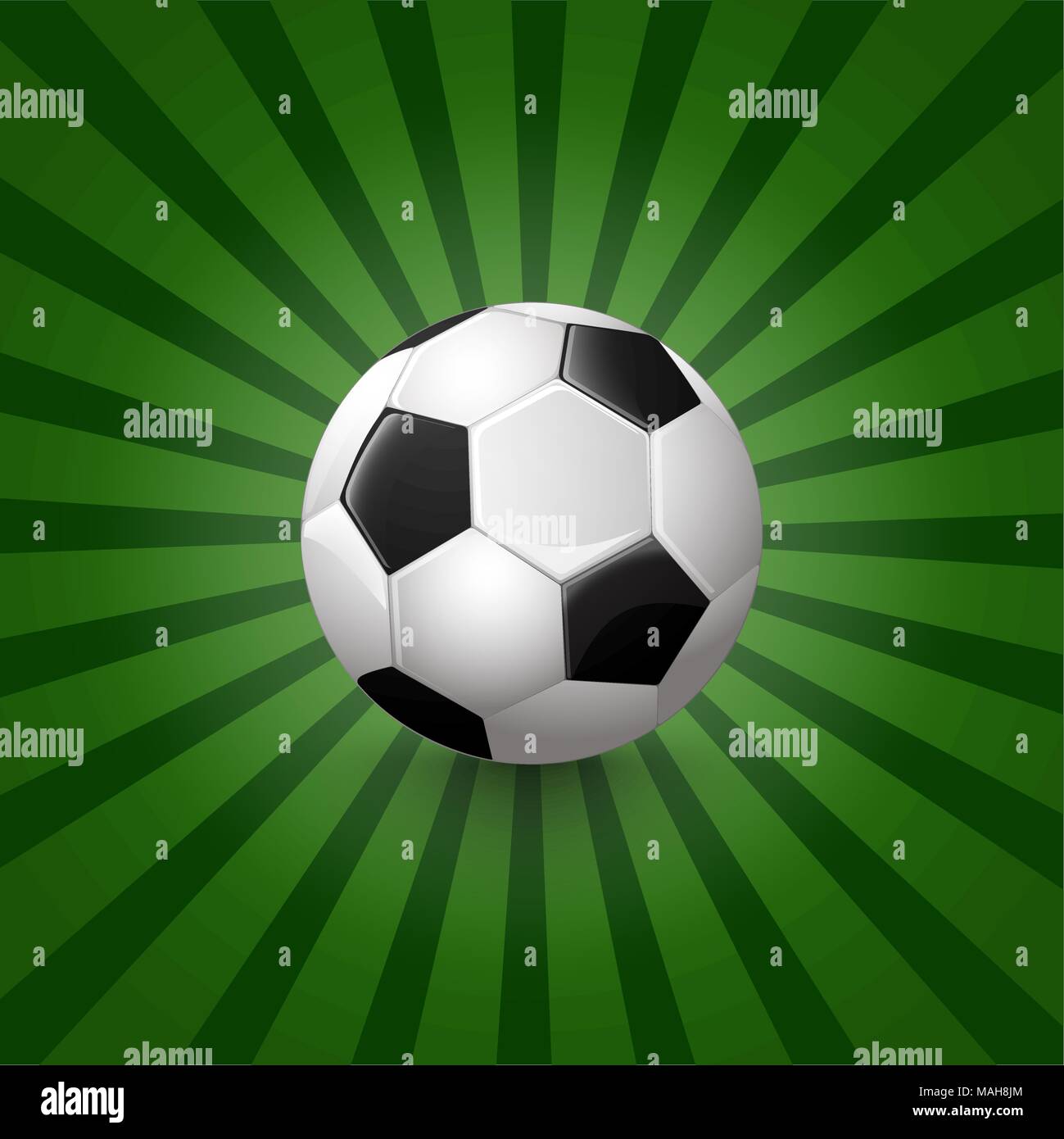 Fußball auf Hintergrund Stock Vektor