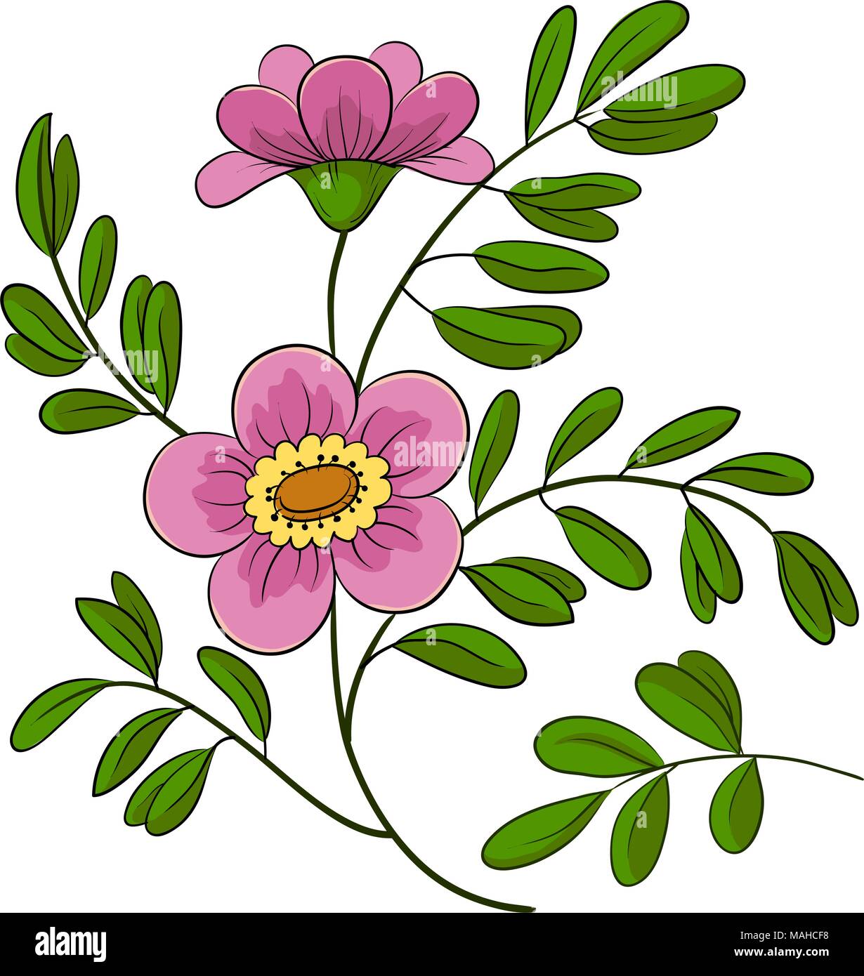 Abstrakte Blumen Stock Vektor