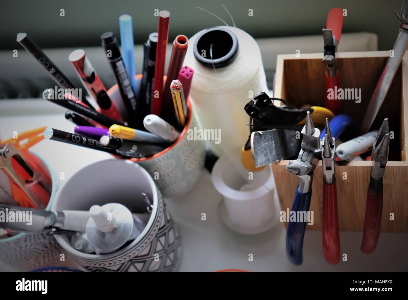 Eine Auswahl von Tools in Schmuck verwendet, Stockfoto