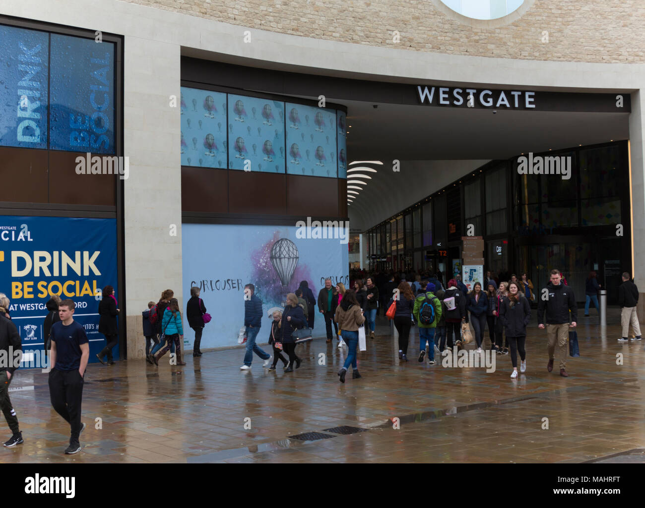 Shopper, Westgate, Oxford. Kunden, Einzelhandel Stockfoto