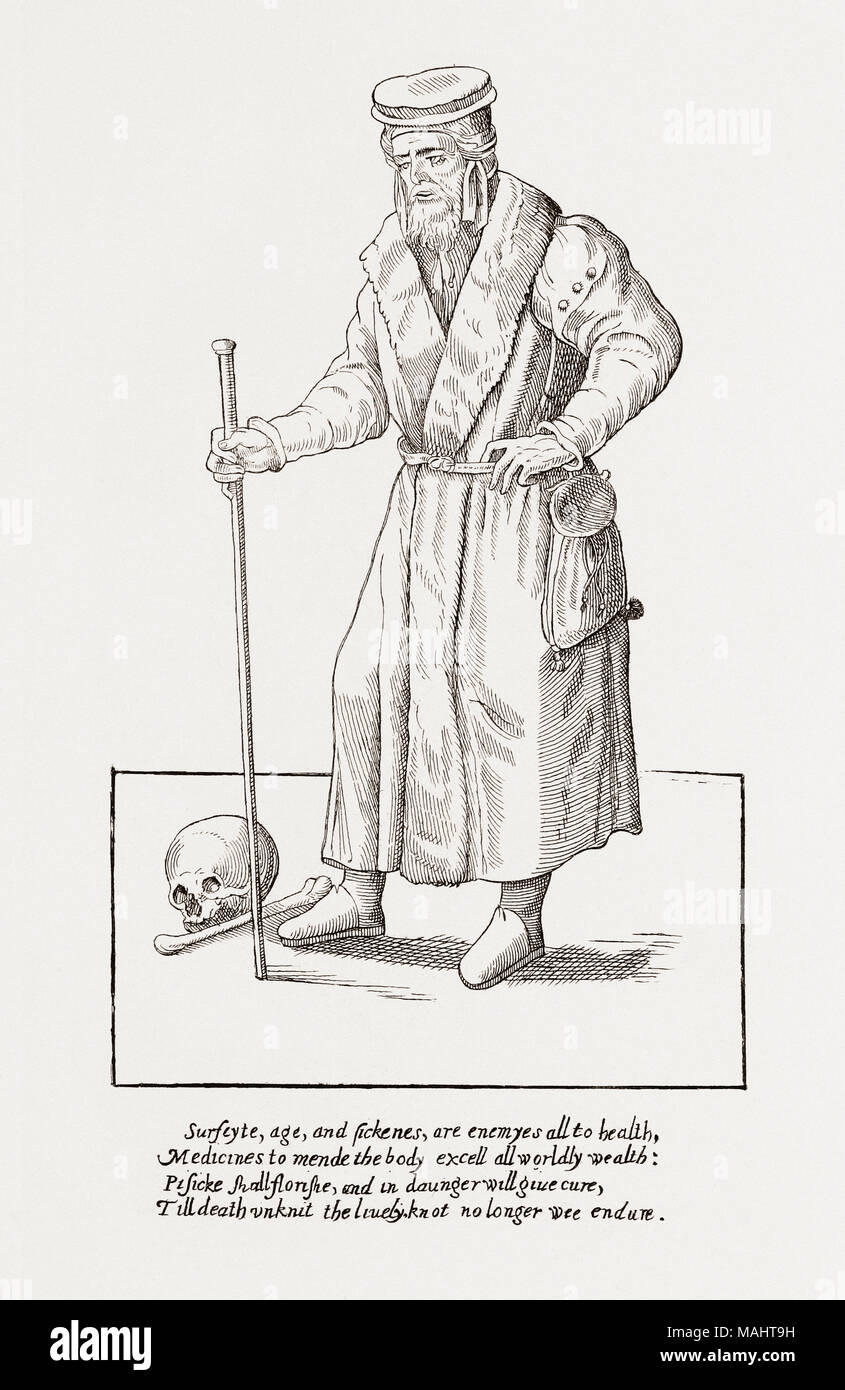 William Bullein, c. 1515 - 1576. Englisch Kleriker, Arzt und Autor von medizinischen Abhandlungen. Von der Woodburn Galerie von seltenen Porträts, veröffentlicht 1816. Stockfoto