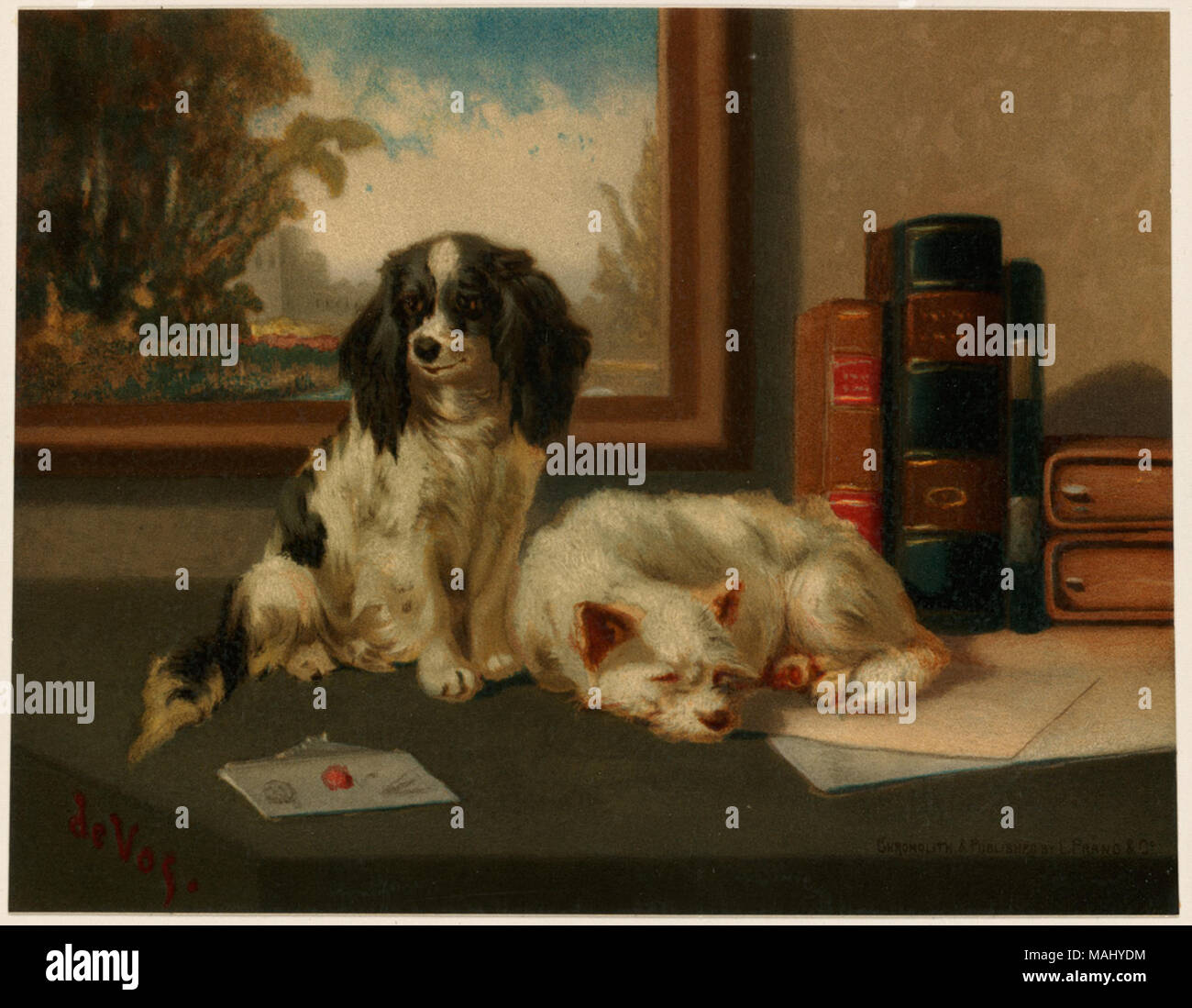 07 11 000707 Titel: City Life Creator/Contributor: De Vos (Künstler); L.Prang & Co (Publisher) Datum der Ausgabe: 1861-1897 (ca.), physische Beschreibung Hinweis: Genre: Chromolithographs Ort: Boston Public Library, auf 2011-08-07: Kamera: Sinar AG Sinarback 54 FW, Sinar m Stockfoto