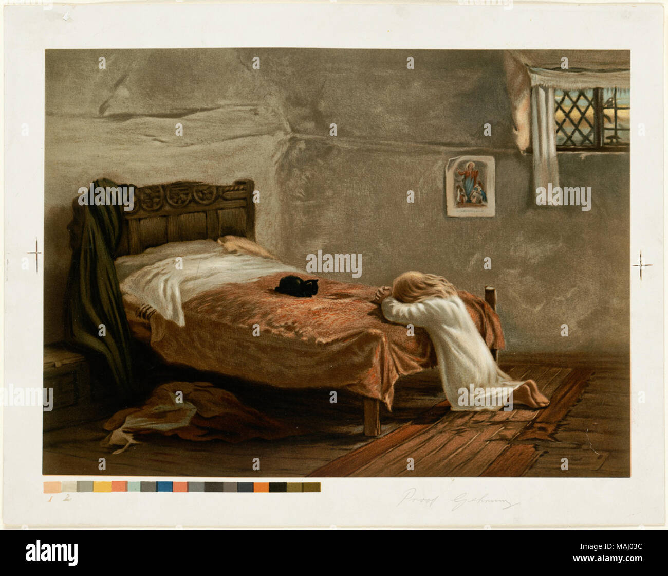 Dateiname: 07 11 001160 Titel: Abendgebet Creator/Contributor: L. Prang & Co (Publisher) Datum der Ausgabe: 1861-1897 (ca.), physische Beschreibung Hinweis: Proof Print Genre: Chromolithographs; Genre Drucke; beweise Ort: Boston Public Library, auf 2011-08-04: Kamera: Sinar AG Sinarback 54 FW, Sinar m Stockfoto Dateiname: 07 11 001160 Titel: Abendgebet Creator/Contributor: L. Prang & Co (Publisher) Datum der Ausgabe: 1861-1897 (ca.), physische Beschreibung Hinweis: Proof Print Genre: Chromolithographs; Genre Drucke; beweise Ort: Boston Public Library, auf 2011-08-04: Kamera: Sinar AG Sinarback 54 FW, Sinar m Stockfoto