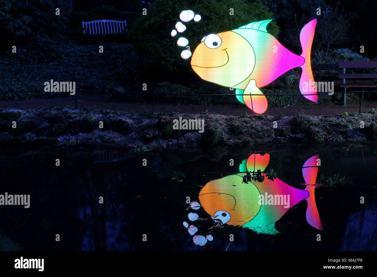 Airfish, im 3D-Programm Paint erstellt Stockfoto