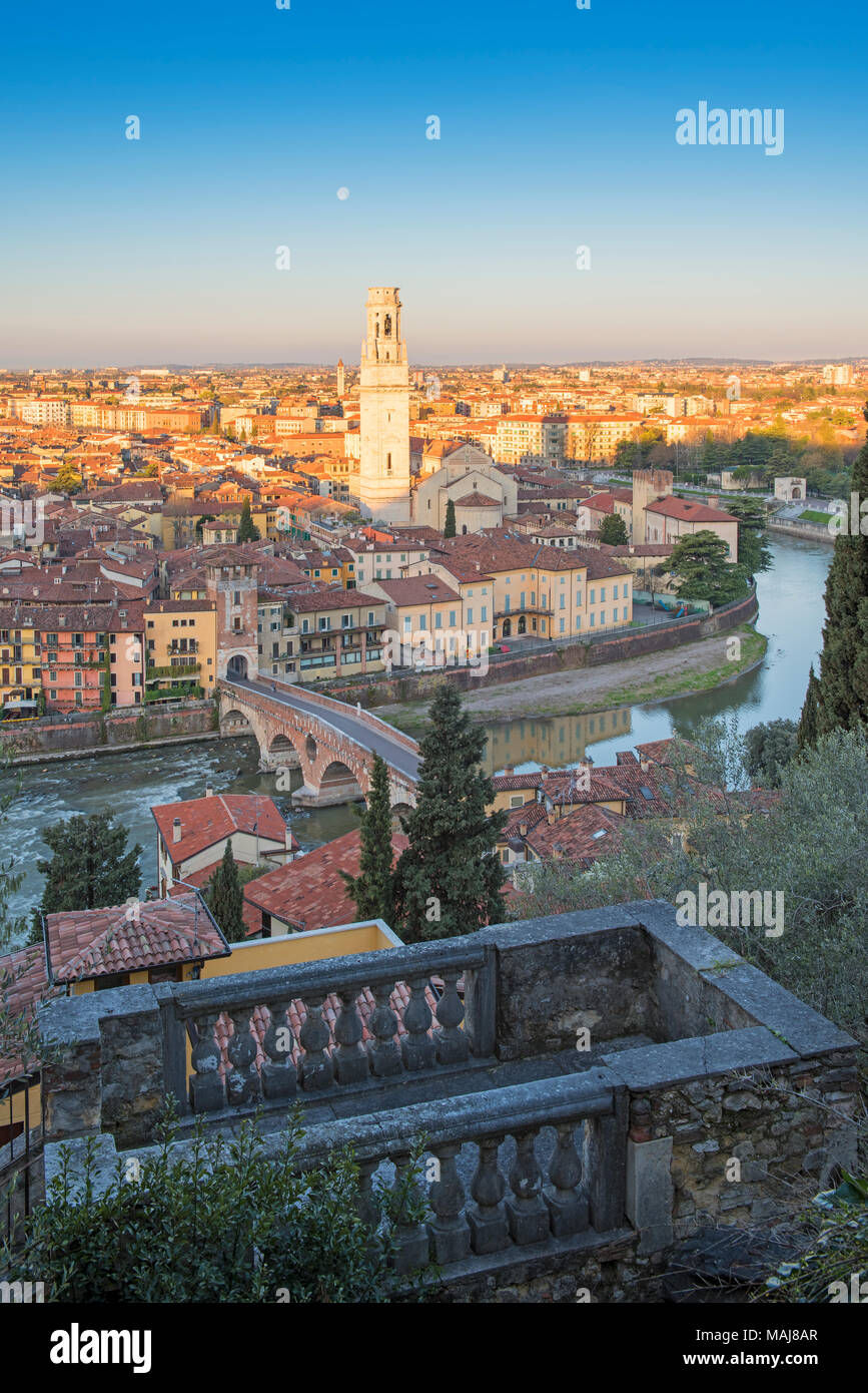 Blick auf Verona Stadt, Europa, Italien, Verona, Venetien Stockfoto