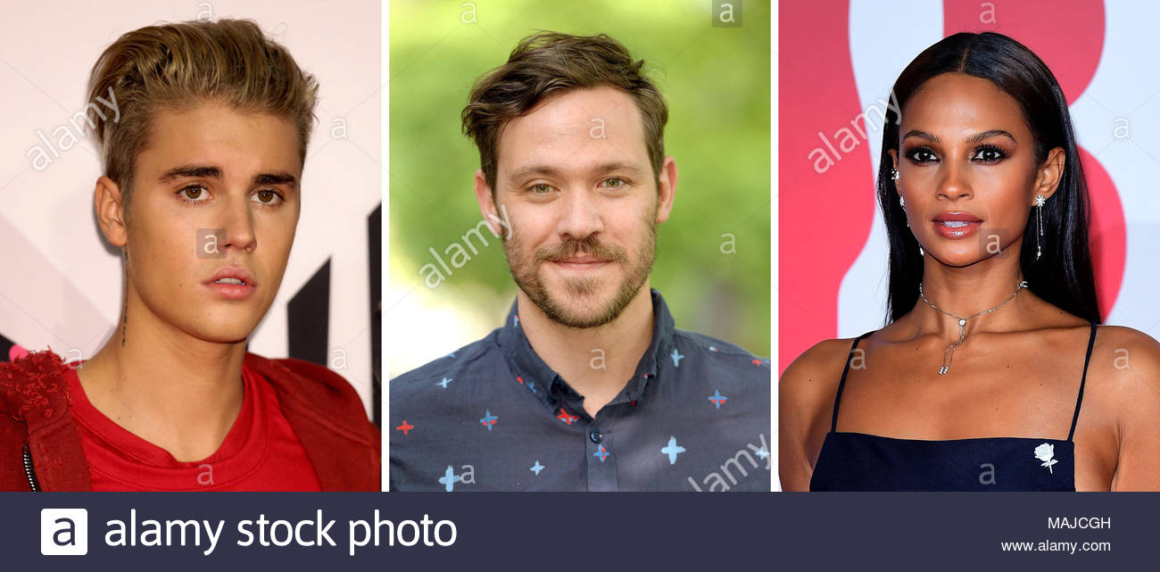 Datei Fotos Von Von Links Justin Bieber Jung Und Alesha Dixon Stockfotografie Alamy