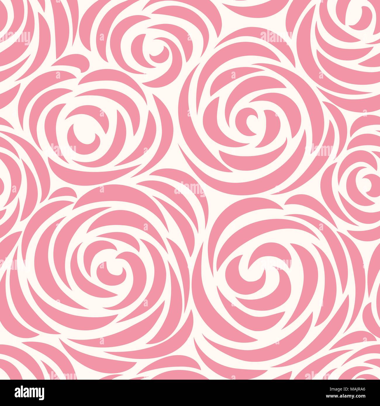 Florale Nahtlose Muster Mit Blume Rose Abstrakte Swirl Linie Blute Hintergrund Blutenblatt Fliesen Wallpaper Stock Vektorgrafik Alamy