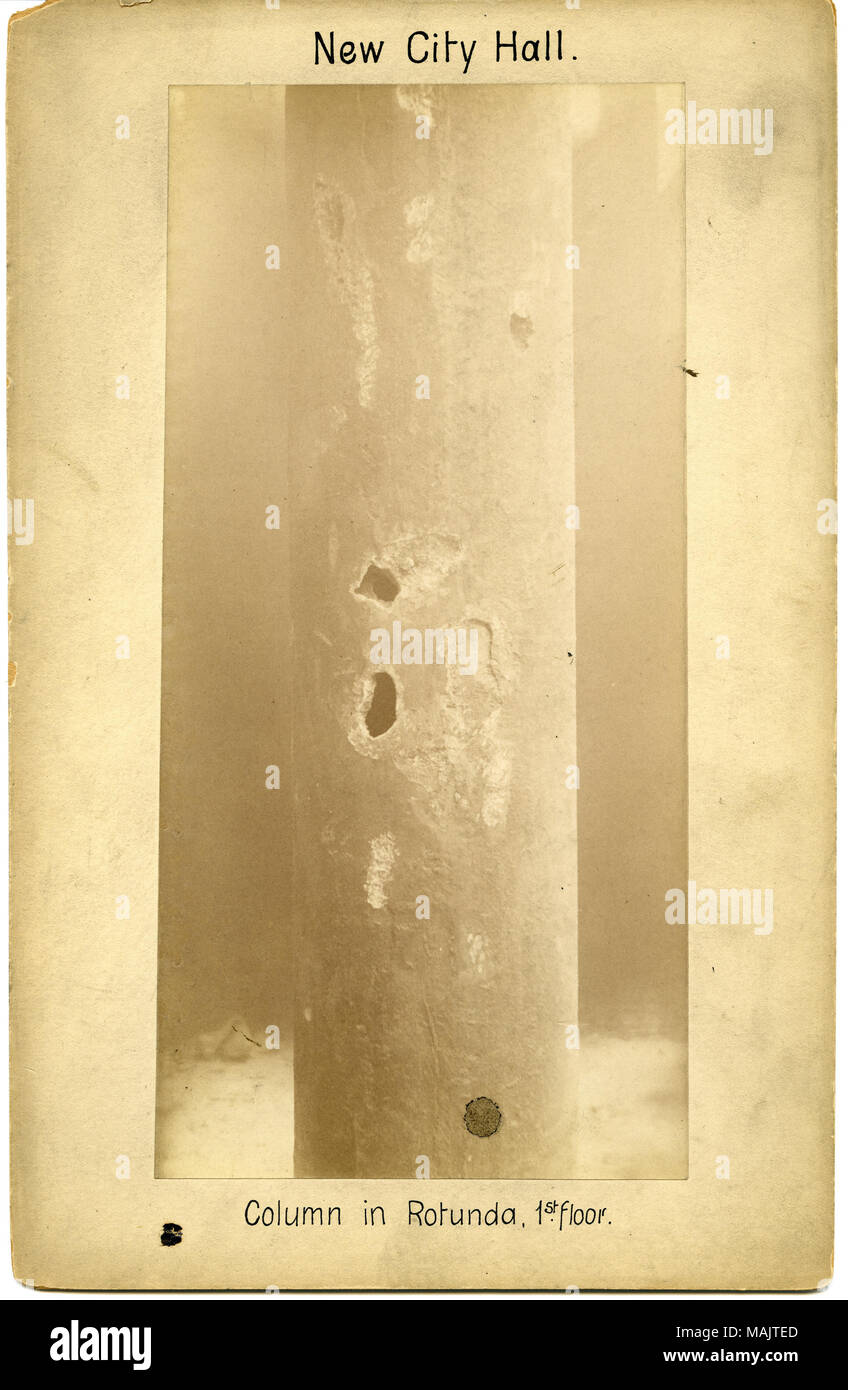 Titel: 'Neues Rathaus. Spalte in der Rotunde, 1.Stock." um 1900. Richard Moore Stockfoto