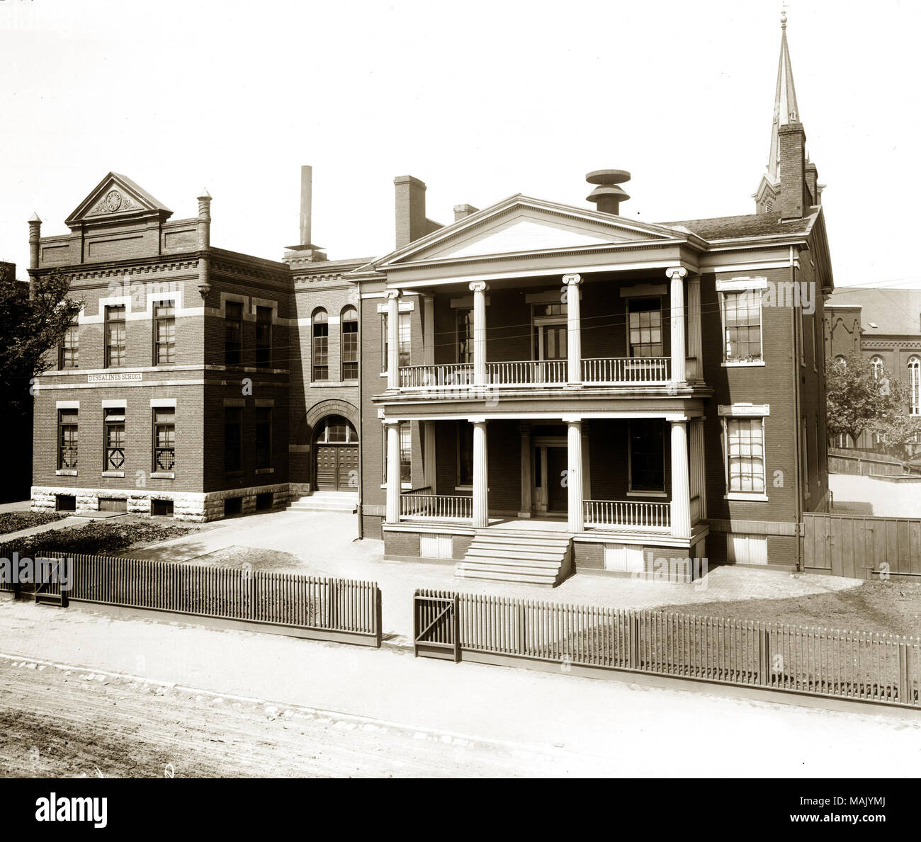 Titel: Dessaline Schule. Südwestecke der Zwölften und Brooklyn Straßen. (Auch als farbige Schule Nr. 2). . Ca. 1890. Emil Boehl Stockfoto