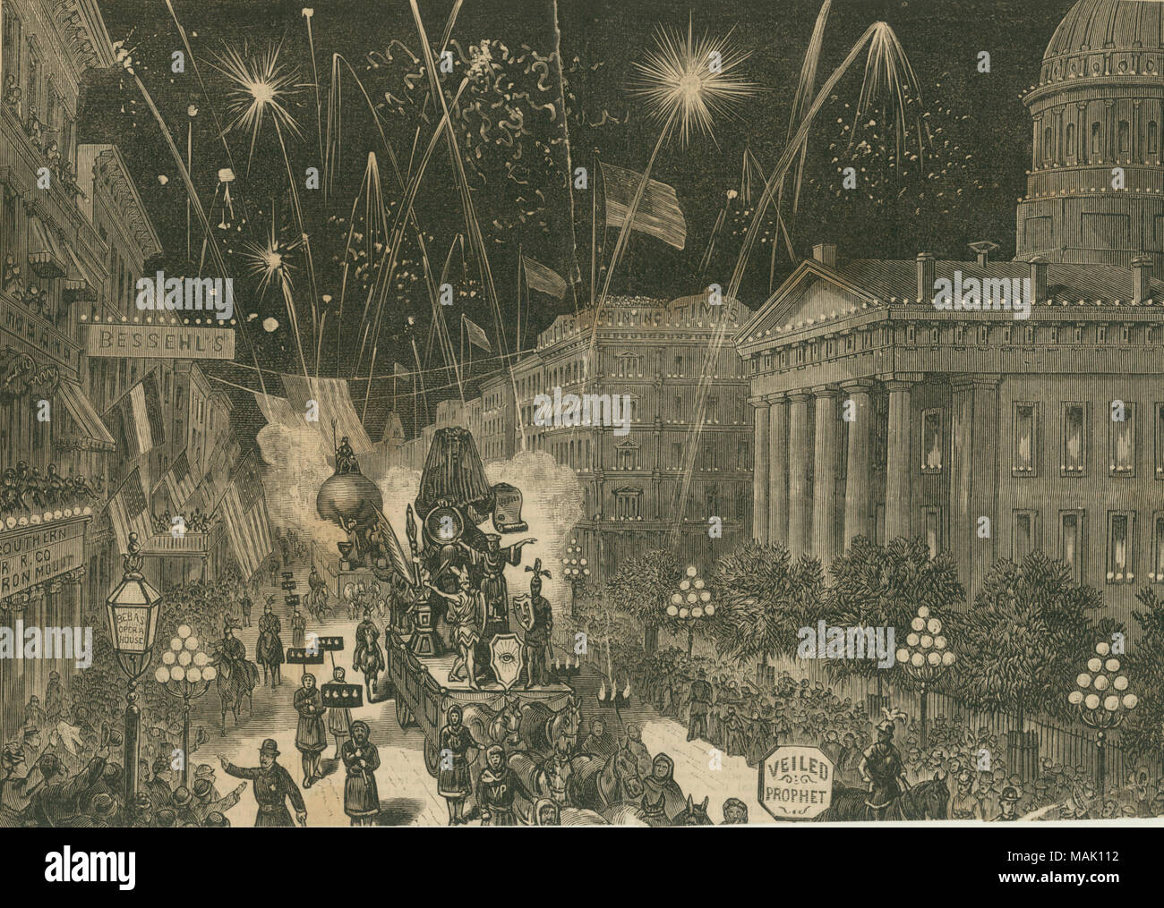 Titel: Veiled Prophet Parade. . 1878. Stockfoto