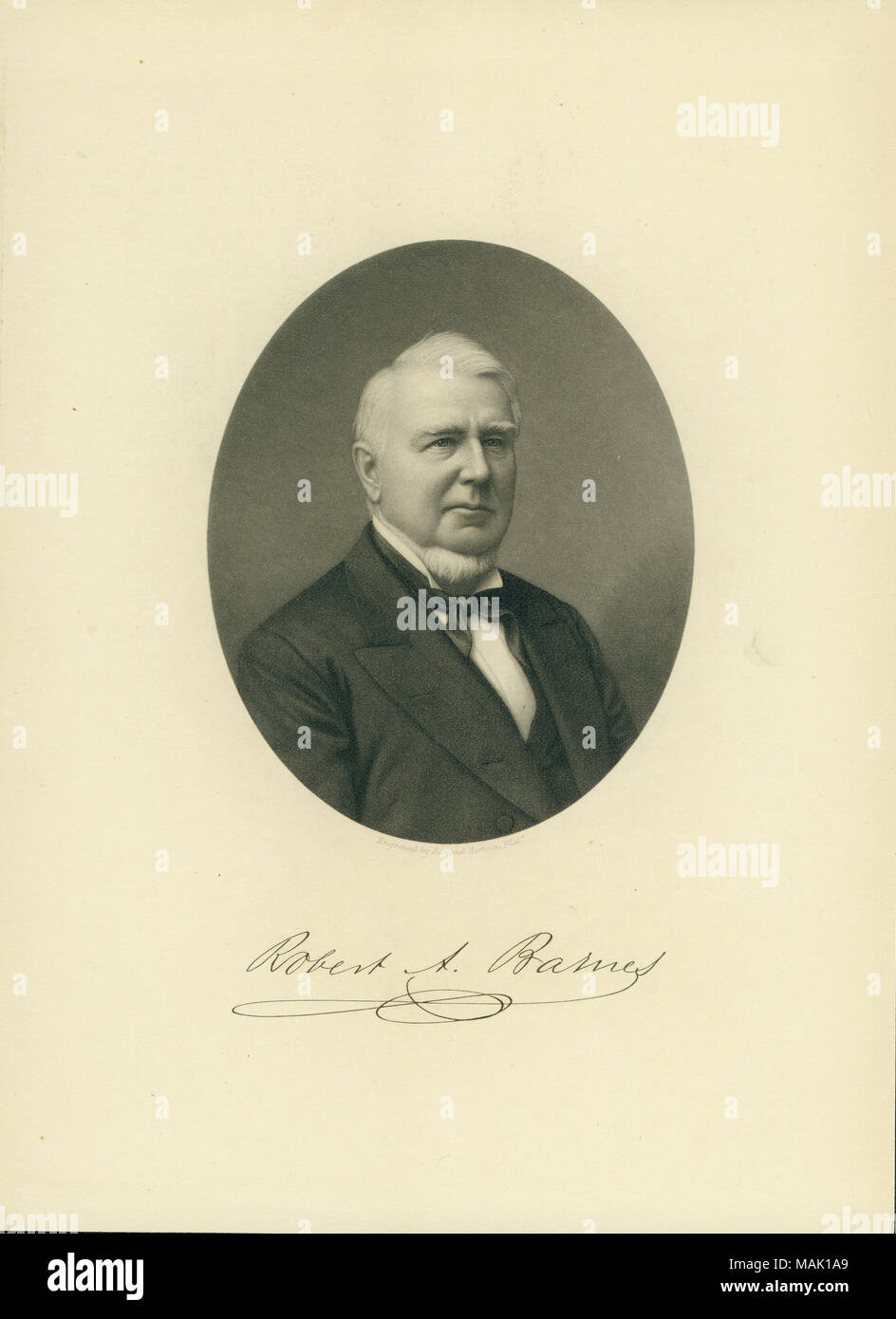 Von Scharf, Geschichte von St. Louis Stadt und Grafschaft. Titel: Robert A. Barnes. . 1883. Samuel Sartain Stockfoto