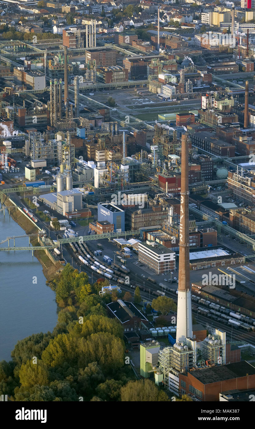 Luftaufnahme Bayer Leverkusen Chempark Leverkusen Am Rhein Chemische Fabrik Koln Rheinland Nordrhein Westfalen Deutschland Europa Vogel Augen Stockfotografie Alamy