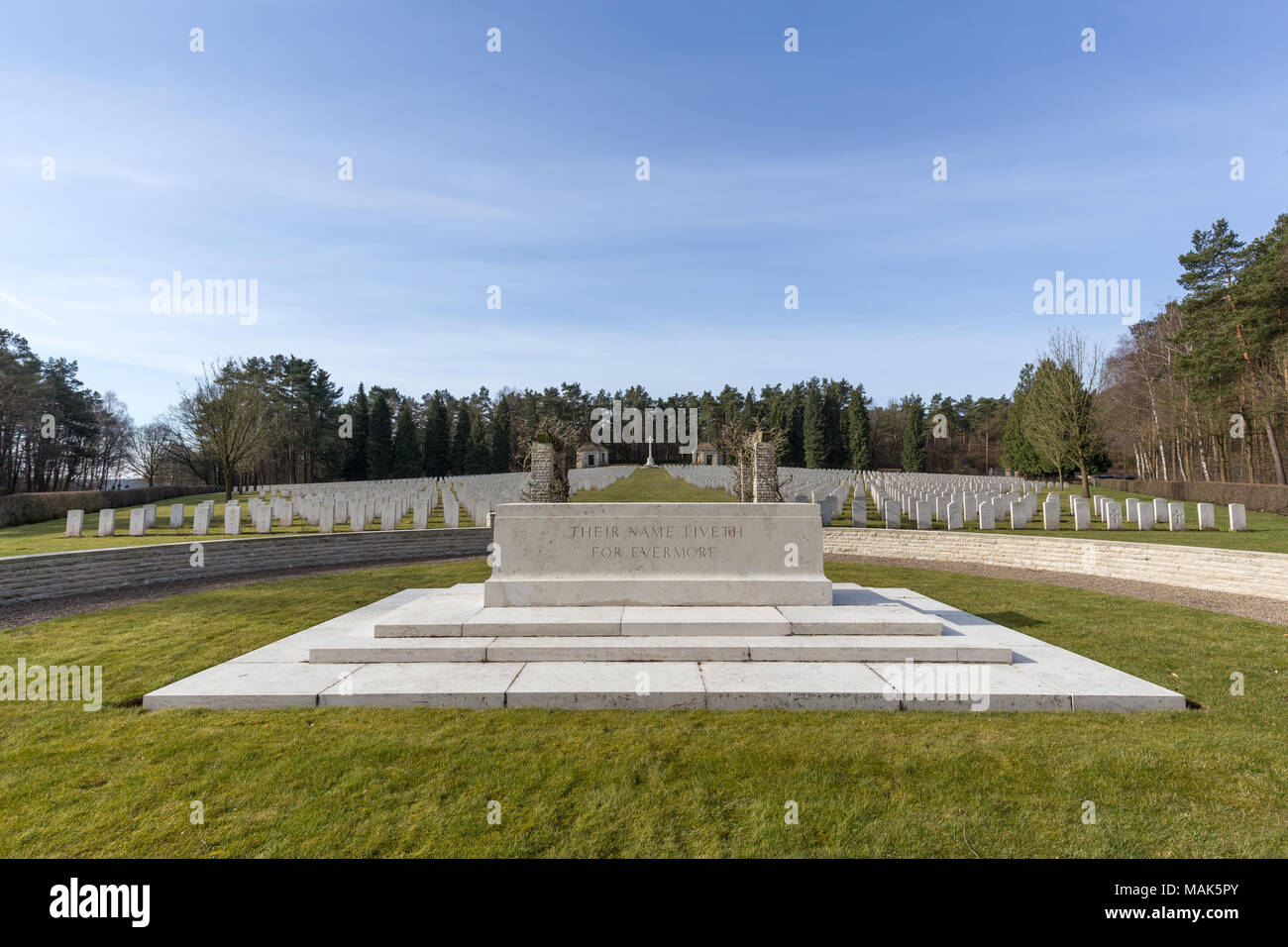 Britische Soldatenfriedhof in Becklingen, Deutschland Stockfoto