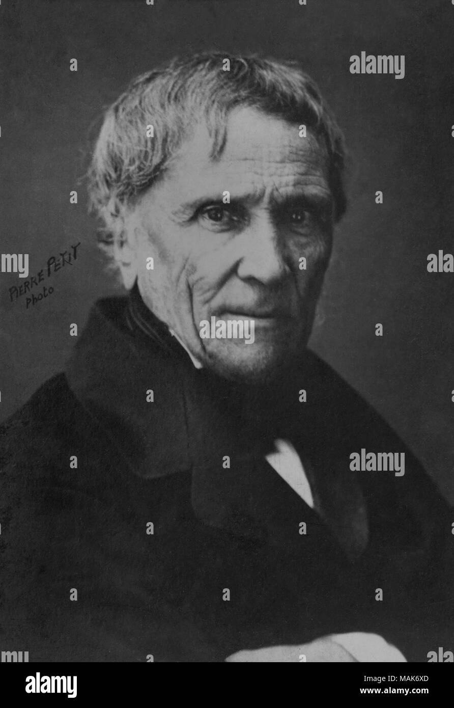 Portrait der Physiker Antoine Becquerel (1788 - 1878) - Fotografie von Pierre Petit Stockfoto