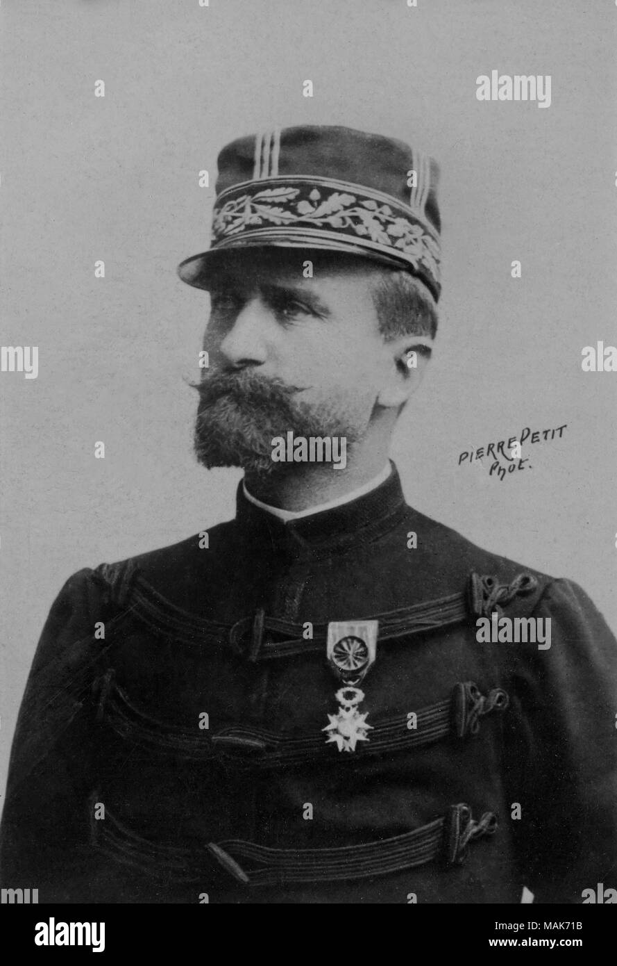 Portrait der Allgemeine Hagron (1845 - 1909) - Fotografie von Pierre Petit Stockfoto