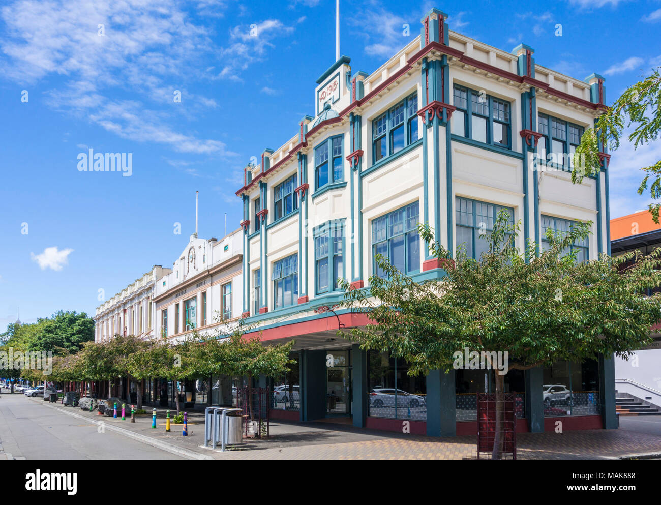 Neuseeland Palmerston North Zentrum Coleman mall Palmerston North City Center im Art déco-Stil Gebäude Neuseeland North Island. Stockfoto