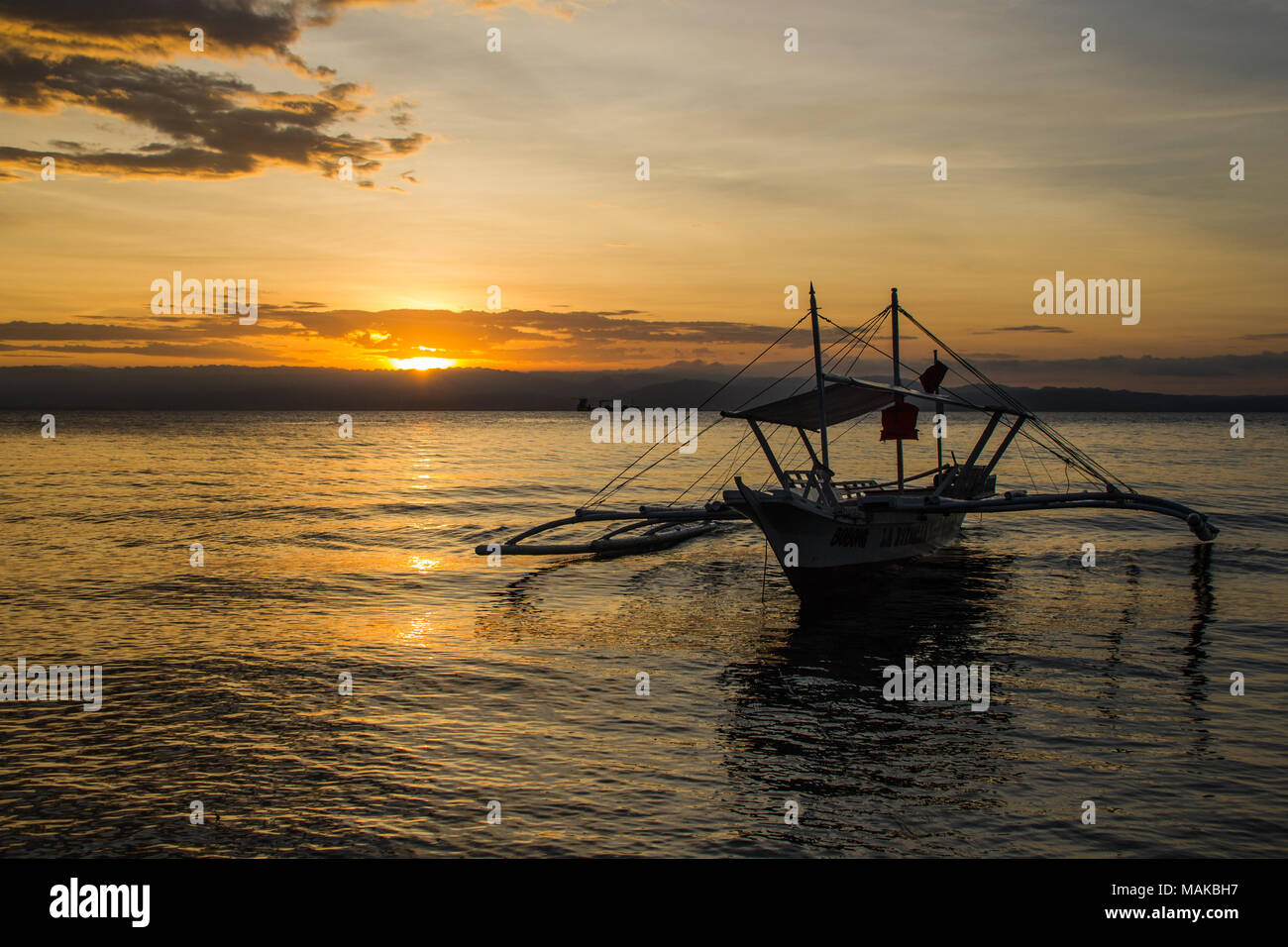 Cabilao Island (Philippinen) ,15 März 2018, ein Sonnenuntergang Stockfoto