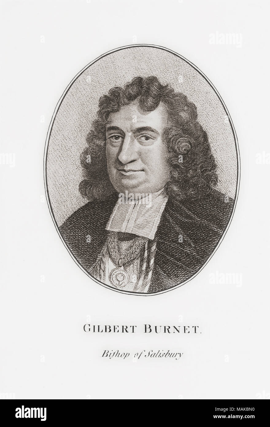 Gilbert Burnet, 1643-1715. Schottische Philosoph und Historiker, und Bischof von Salisbury. Von der Woodburn Galerie von seltenen Porträts, veröffentlicht 1816. Stockfoto