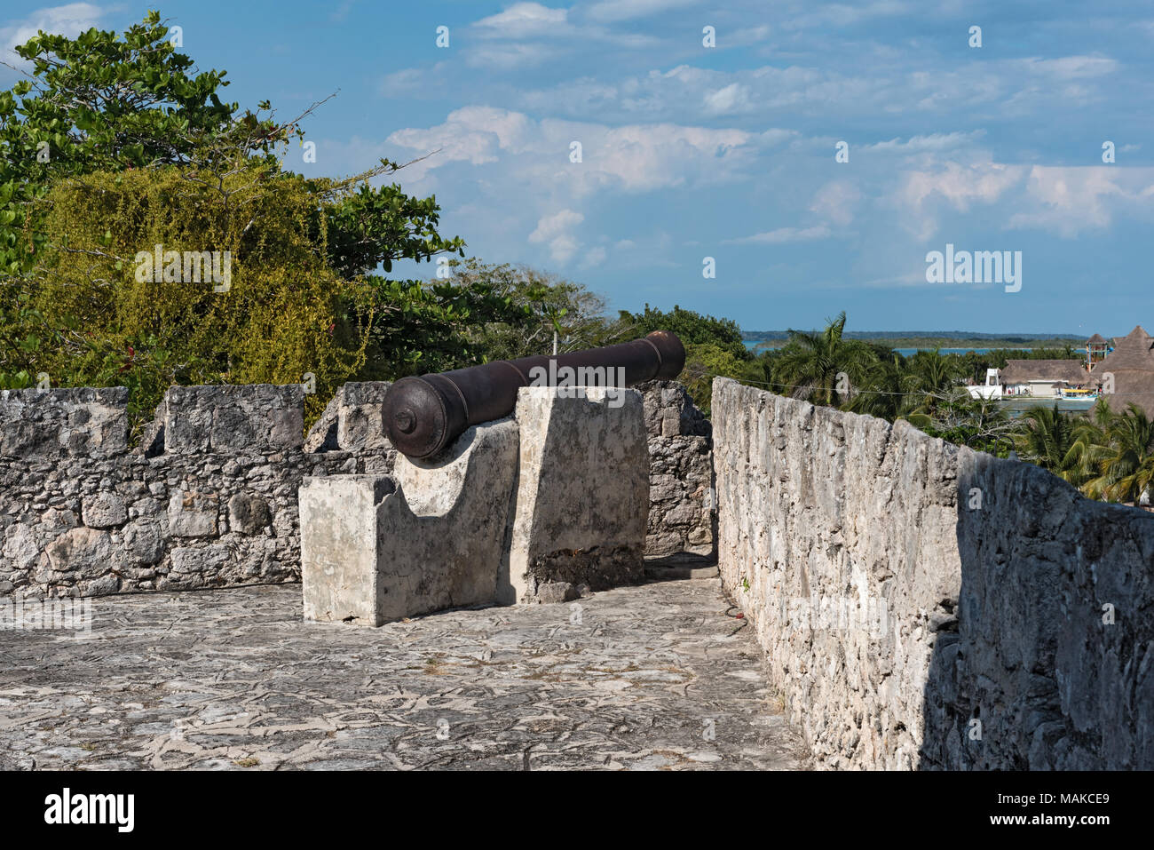 Fort und Museum von San Felipe Bacalar, Quintana Roo, Mexiko Stockfoto