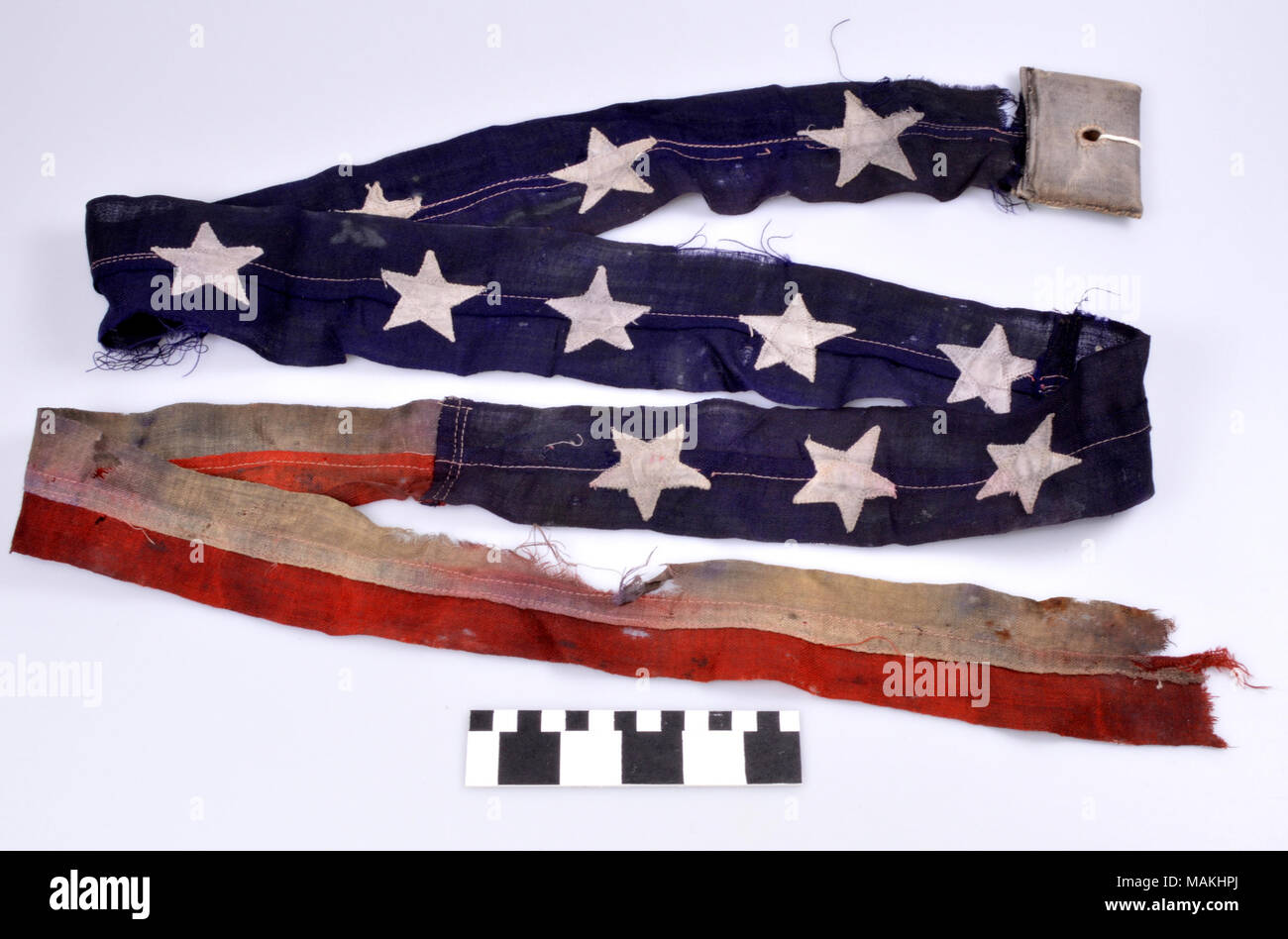 US Naval Inbetriebnahme Wimpel mit 13 weißen Sternen. Titel: US Navy Kommission Wimpel. zwischen 1880 und 1918. Stockfoto