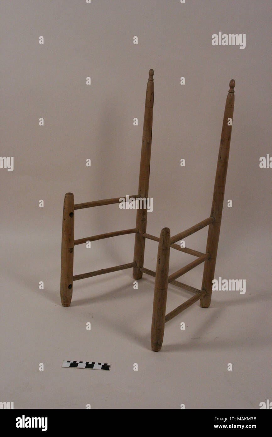 Ladderback Stuhl in Warren County, Missouri, von William Kunze, ein ex-Slave mit einem Missouri deutsche Tischler Titel ausgebildet: Stuhl von William Kunze. ca. 1880. William Kunze Stockfoto