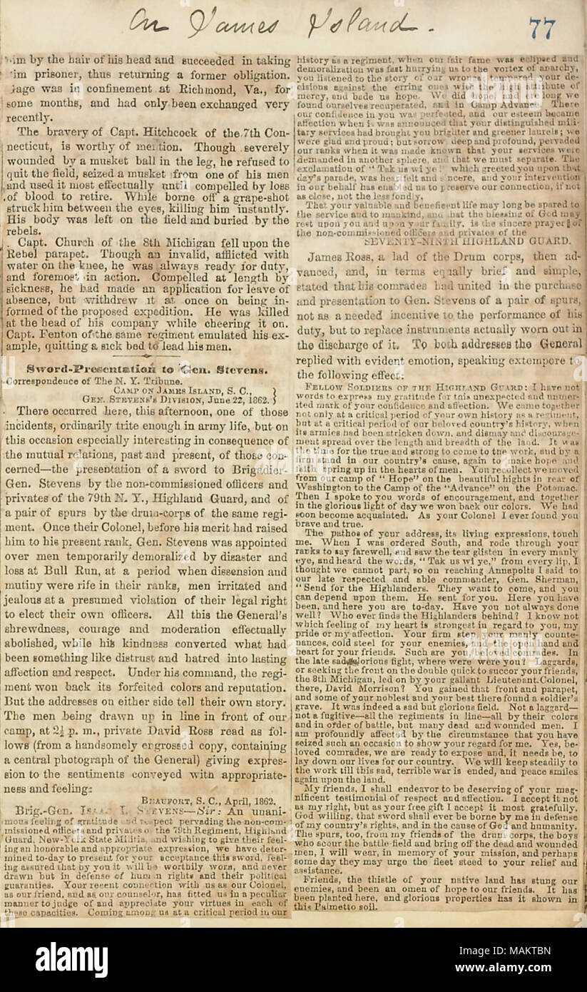 Zeitung Ausschnitt Berichterstattung über Die Präsentation - 