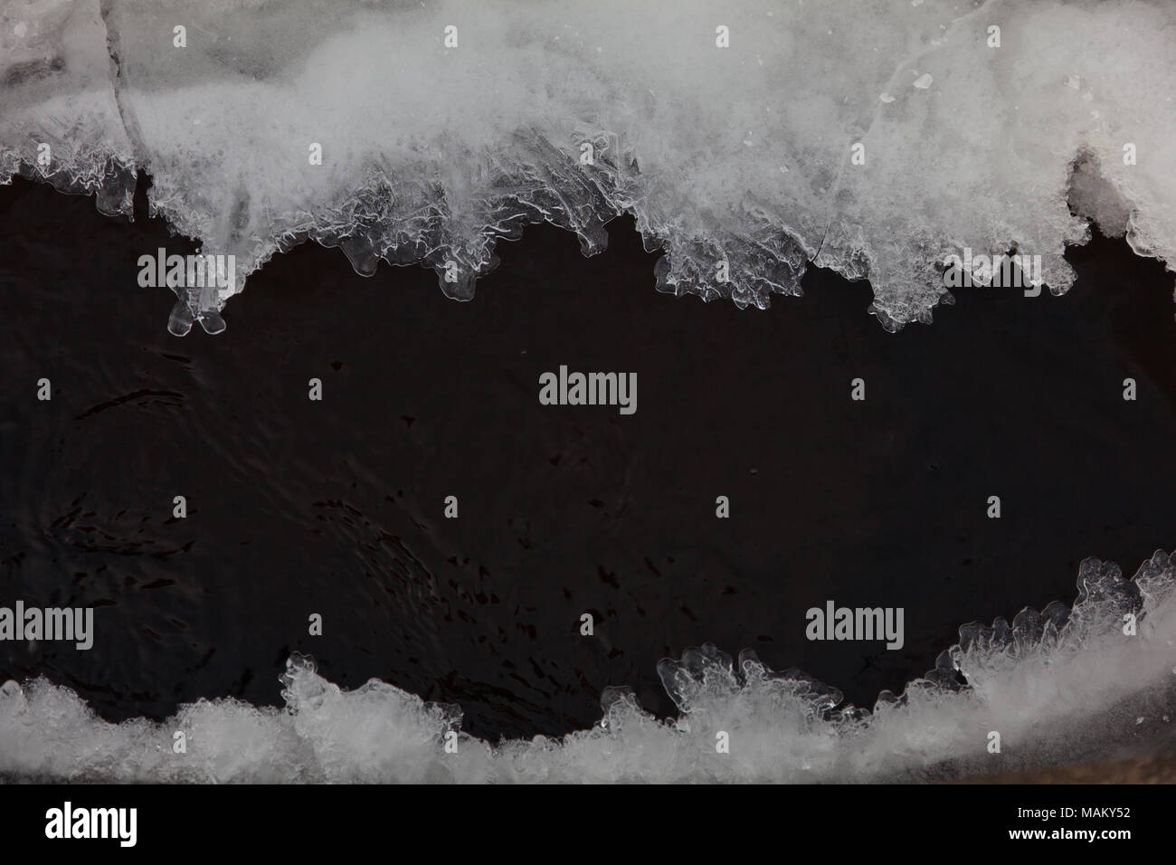 Eiskristalle Stockfoto